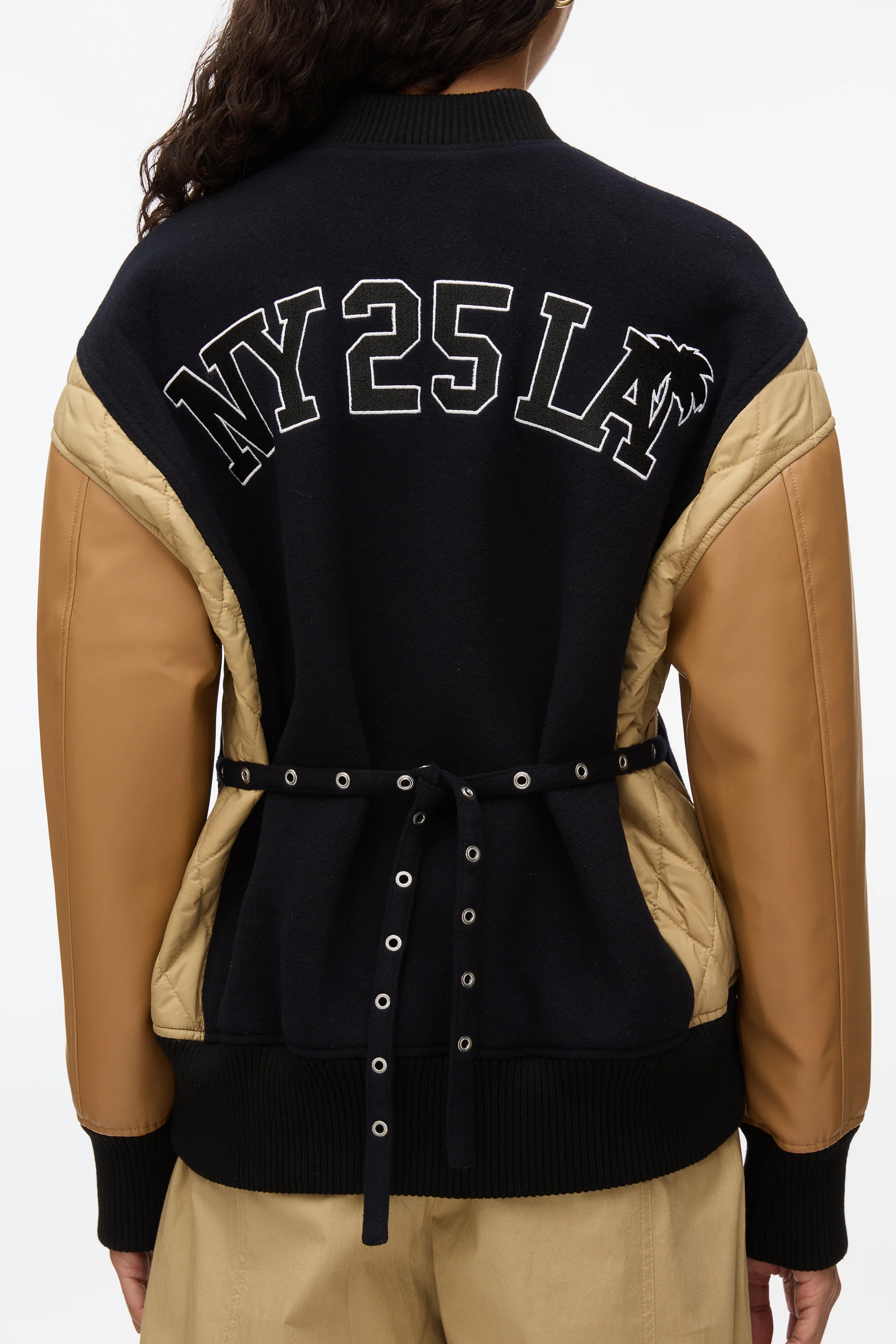 3.1 x Shopbop Boxy Varsity Jacket with Ties - Image 9