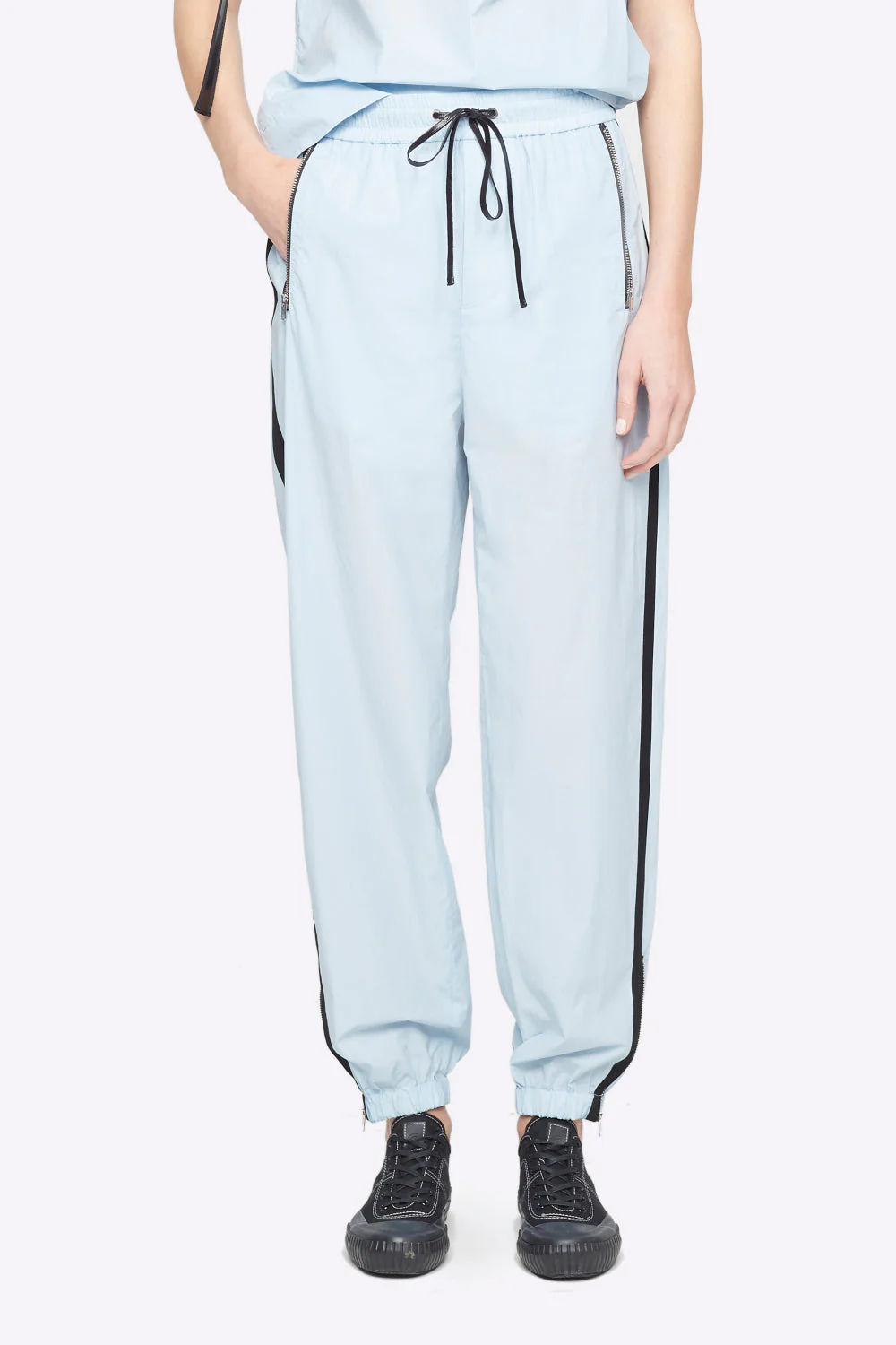 Airy Cotton Jogger with Zippers - Image 3