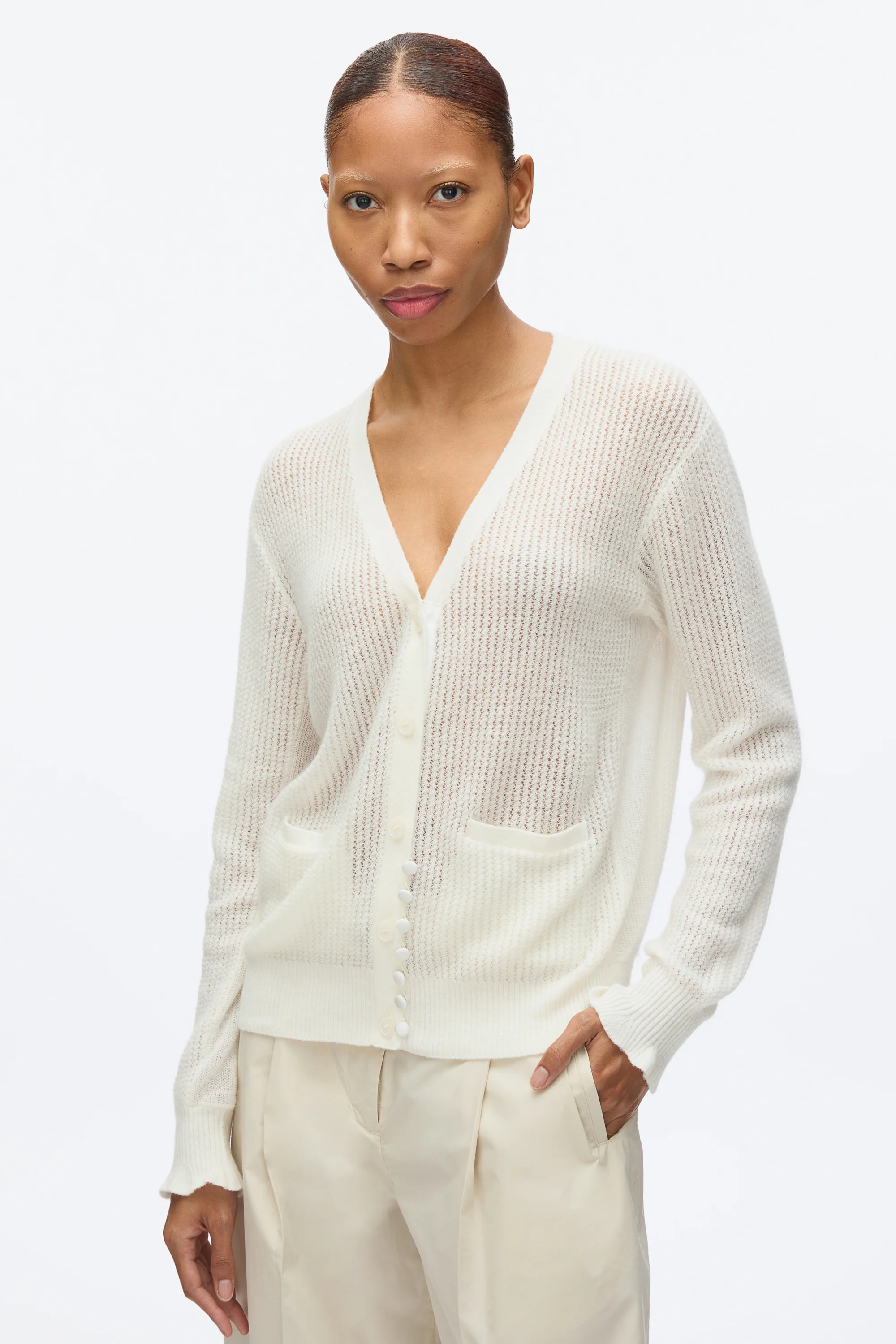 Airy Cable Cardigan - Image 5