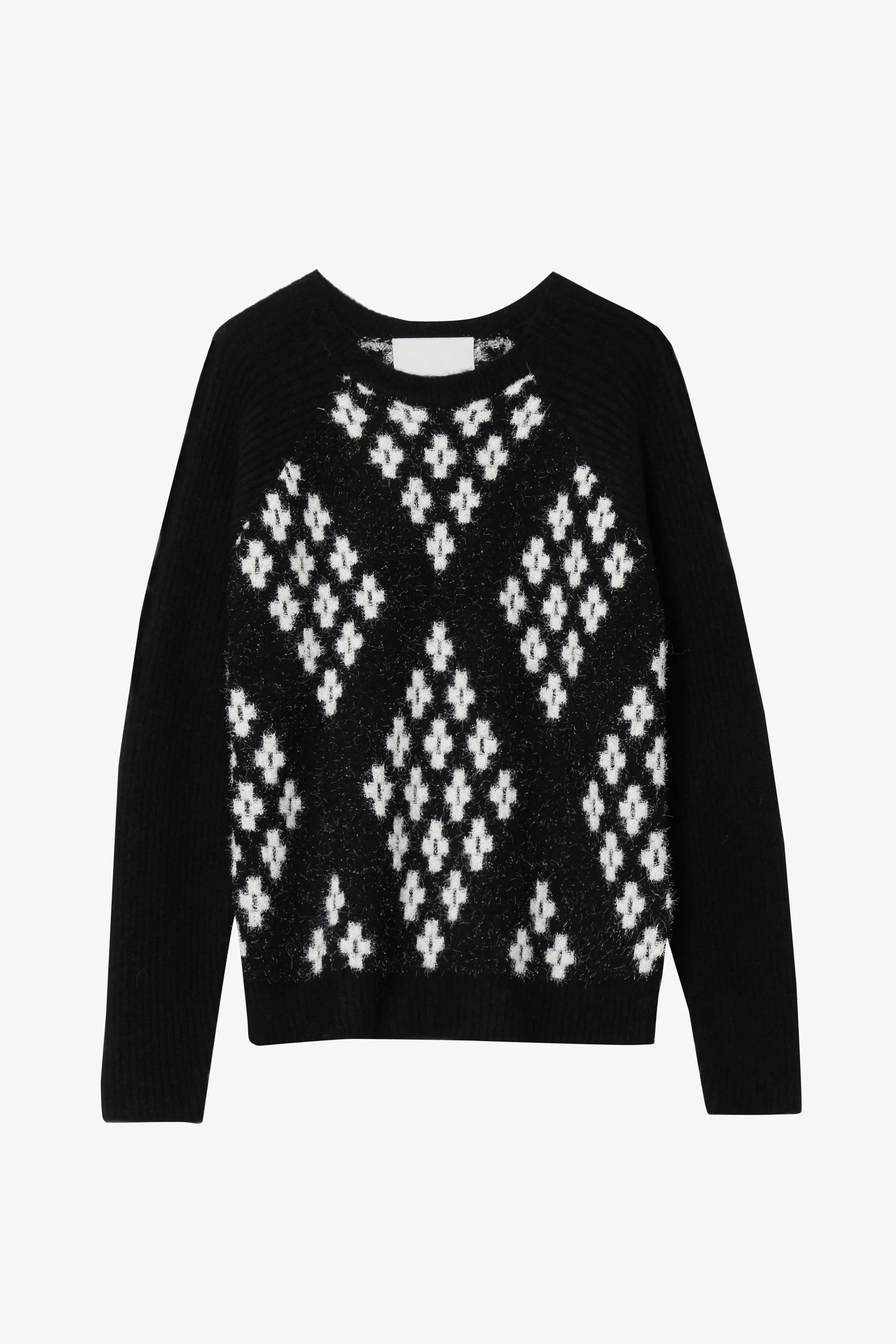 Argyle Jacquard Long Sleeve Relaxed Pullover