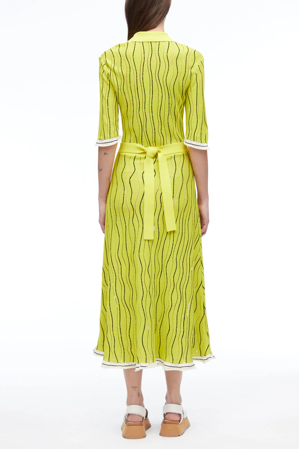 Art Nouveau Jacquard Polo Dress - Image 4
