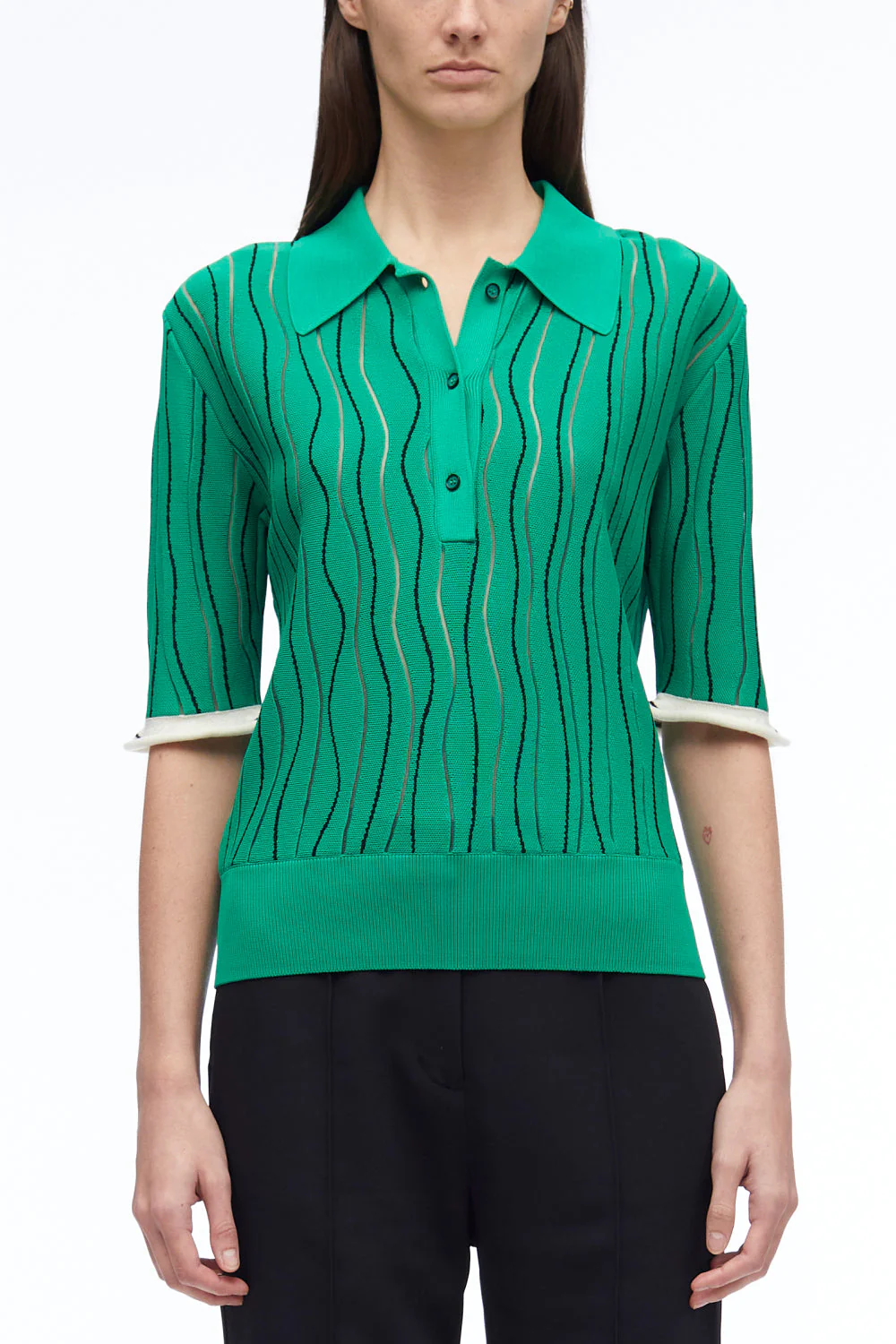 Art Nouveau Jacquard Polo Shirt - Image 7
