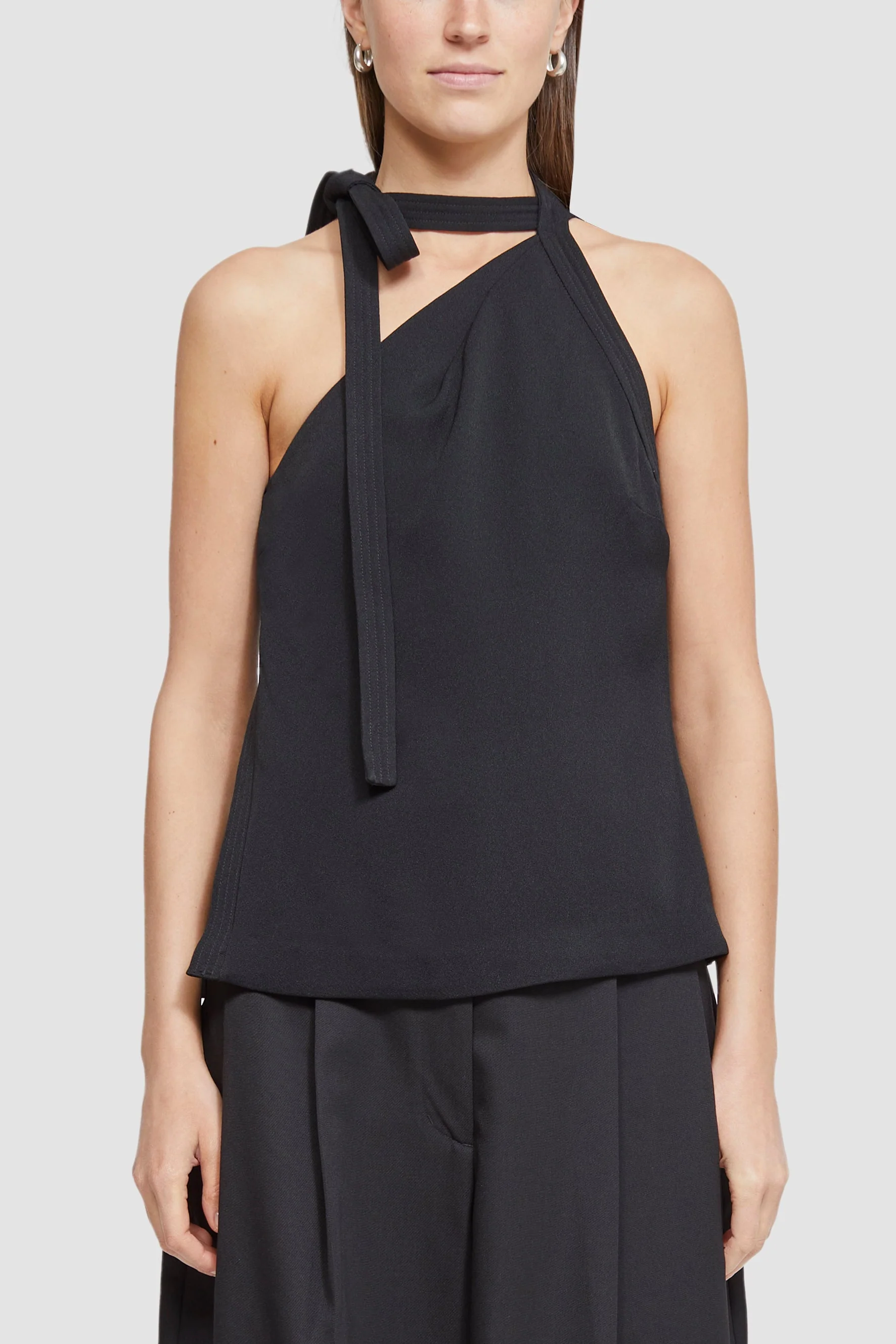 Asymmetric Tank With Neck Ties - Image 2