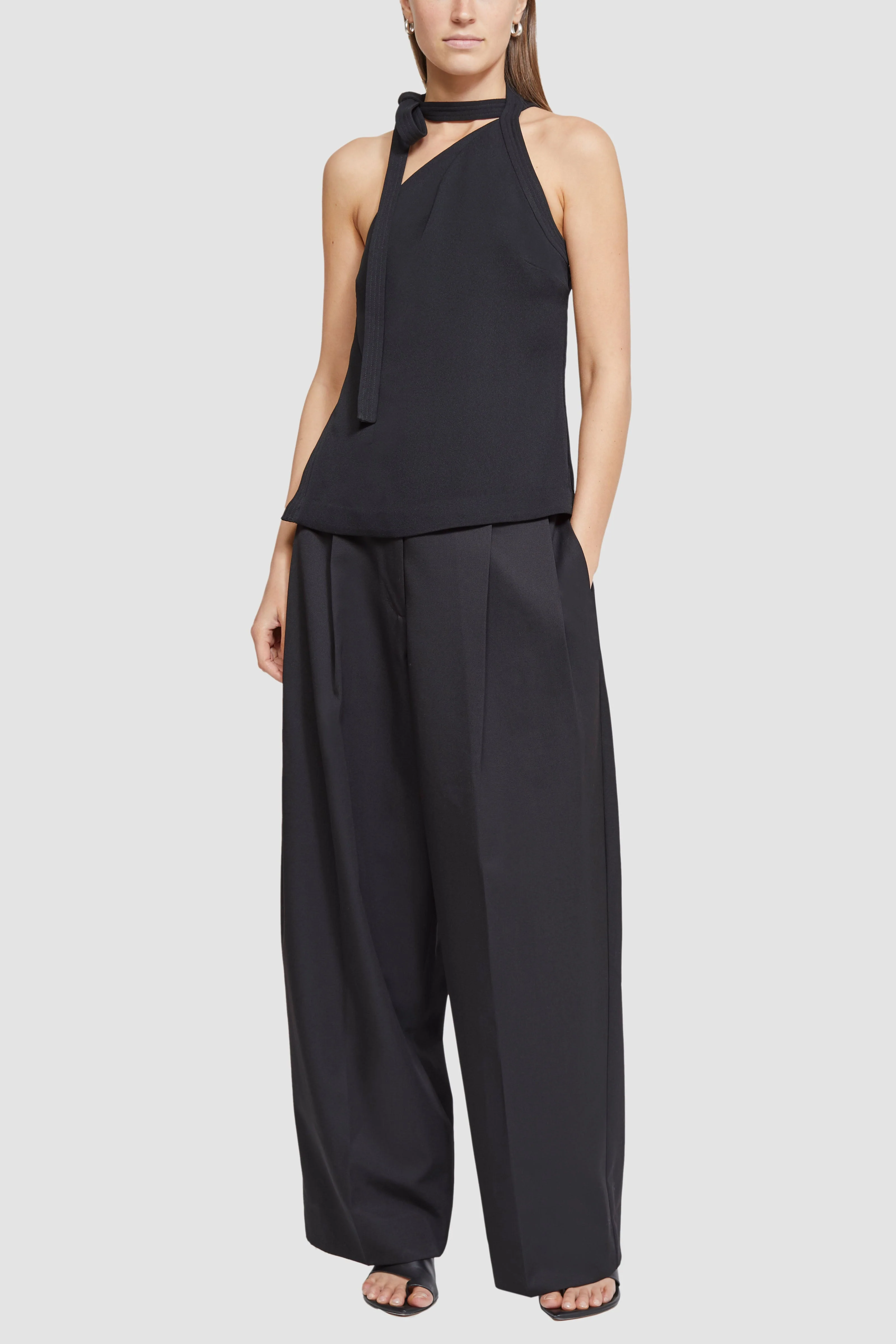 Asymmetric Tank With Neck Ties - Image 3