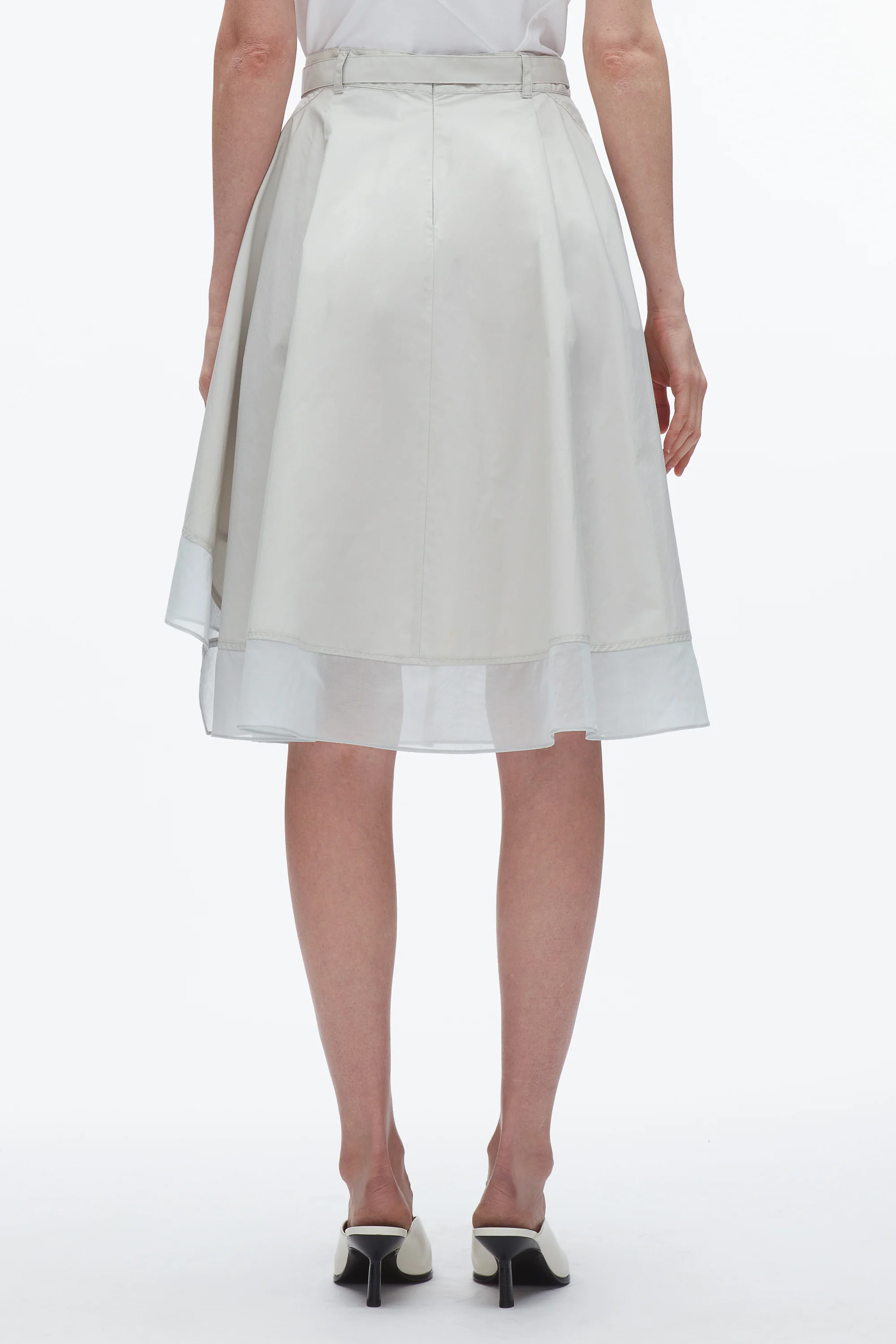 Belted Flounce Skirt with Chiffon Combo - Image 11