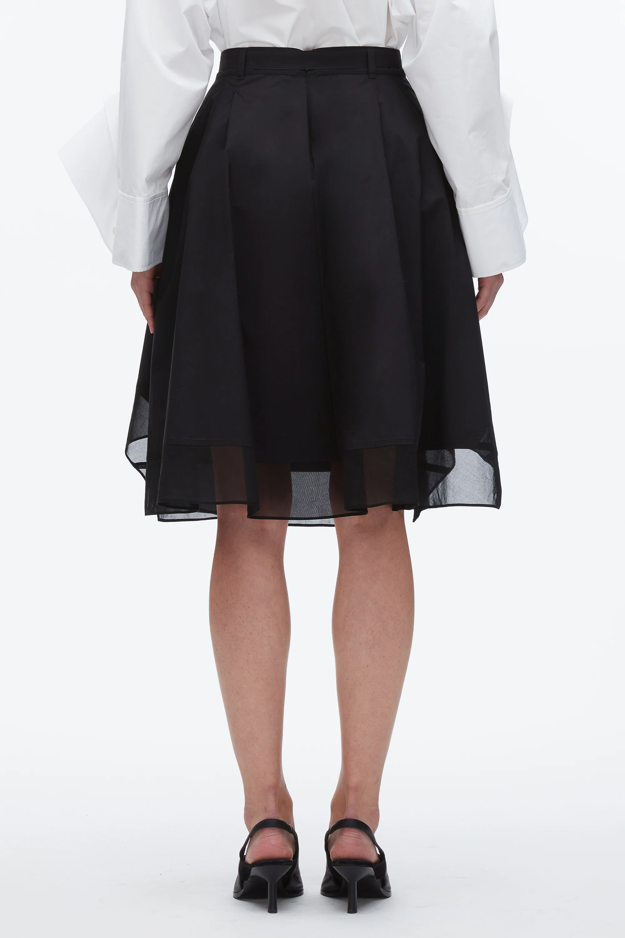Belted Flounce Skirt with Chiffon Combo - Image 5