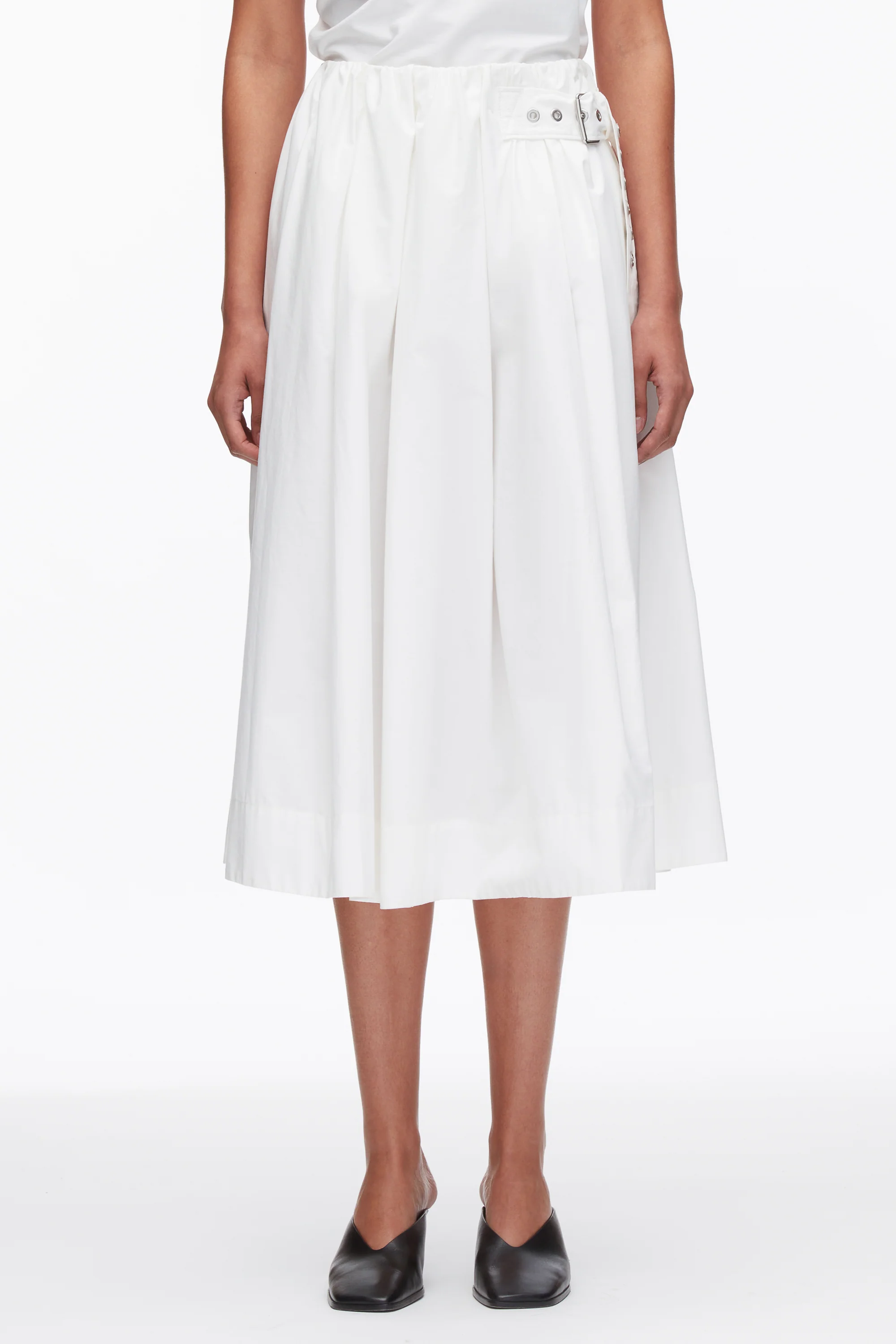 Belted Gathered Midi Skirt - Image 3