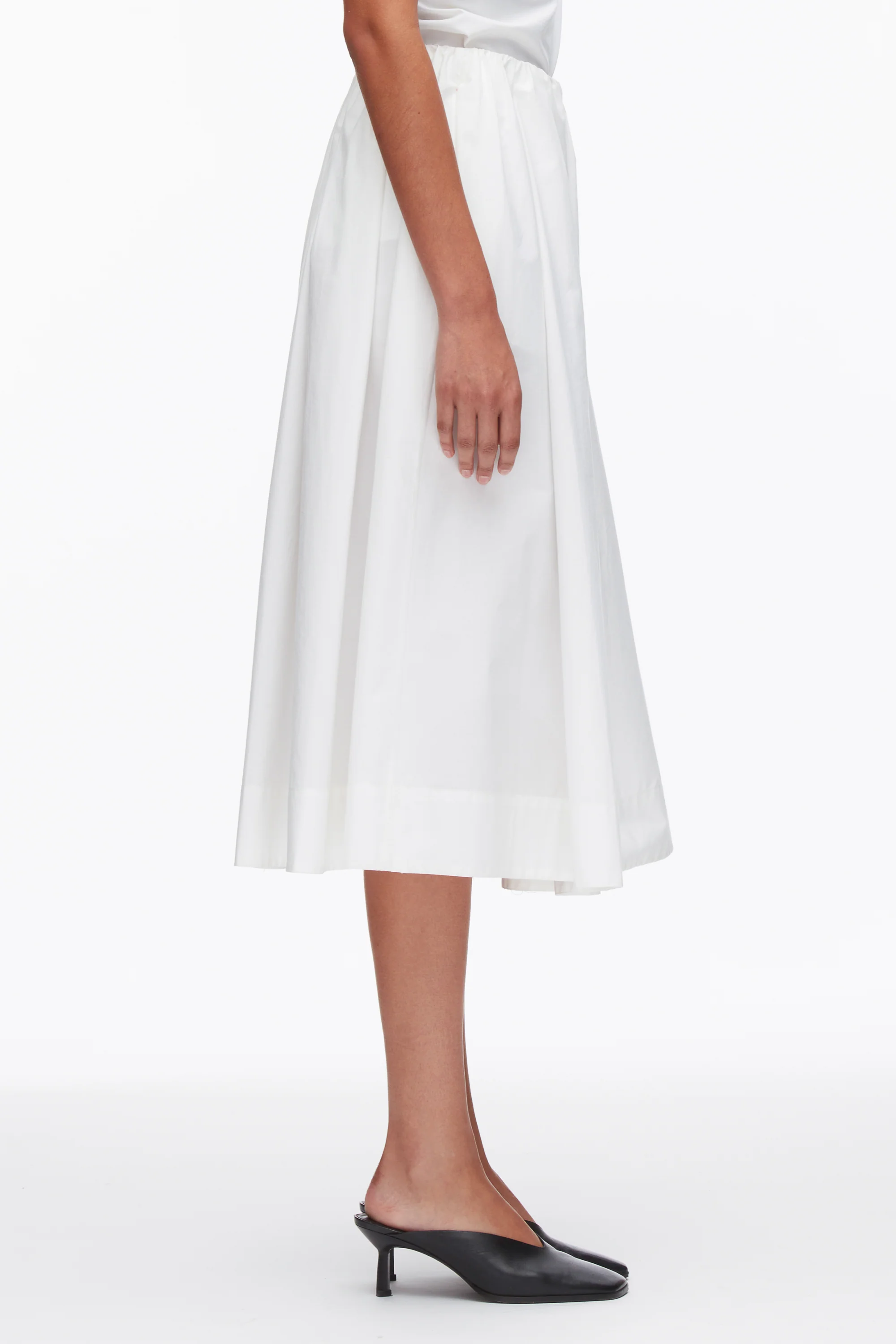 Belted Gathered Midi Skirt - Image 4