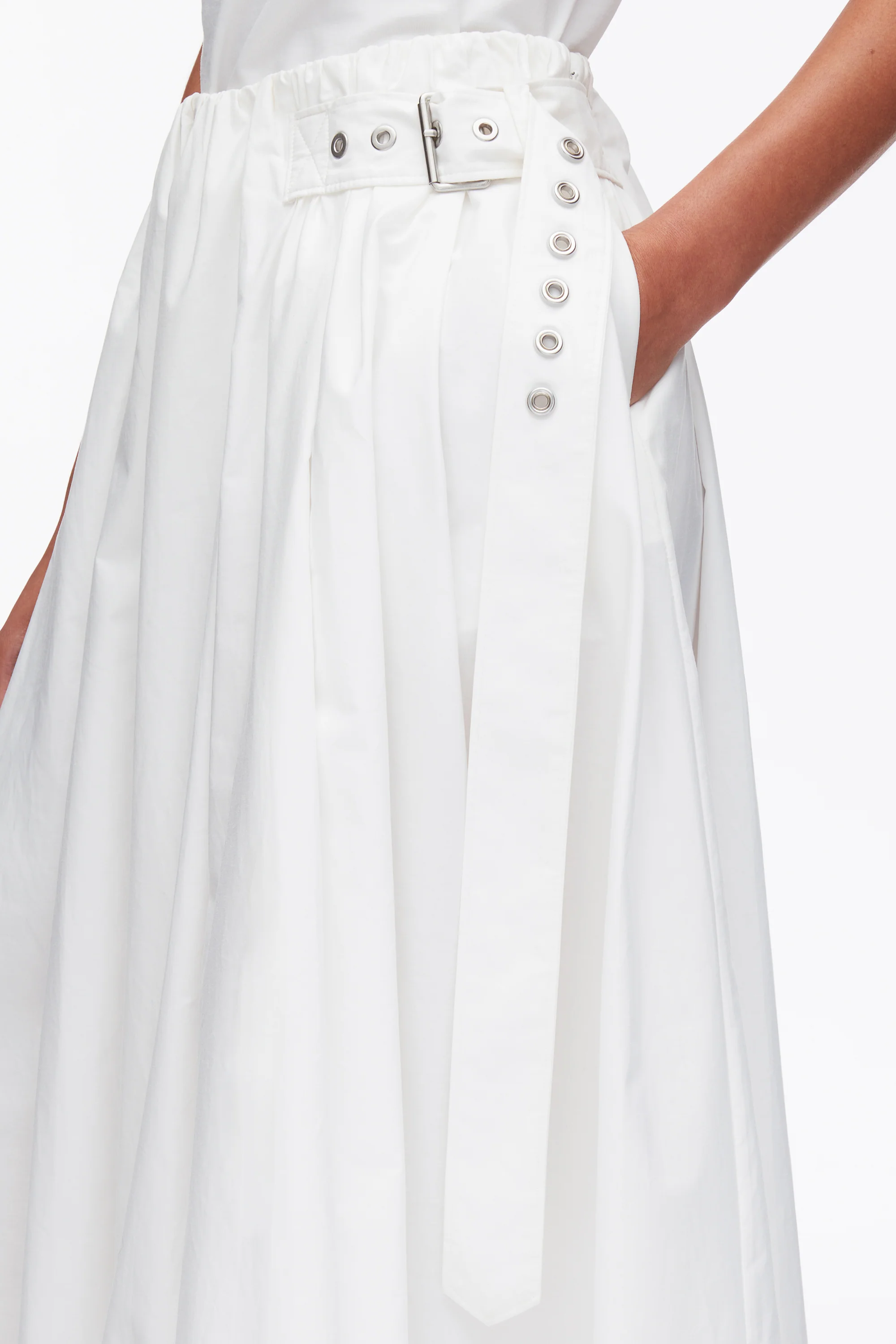 Belted Gathered Midi Skirt - Image 6