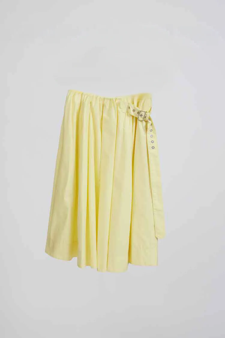Belted Gathered Midi Skirt - Image 15