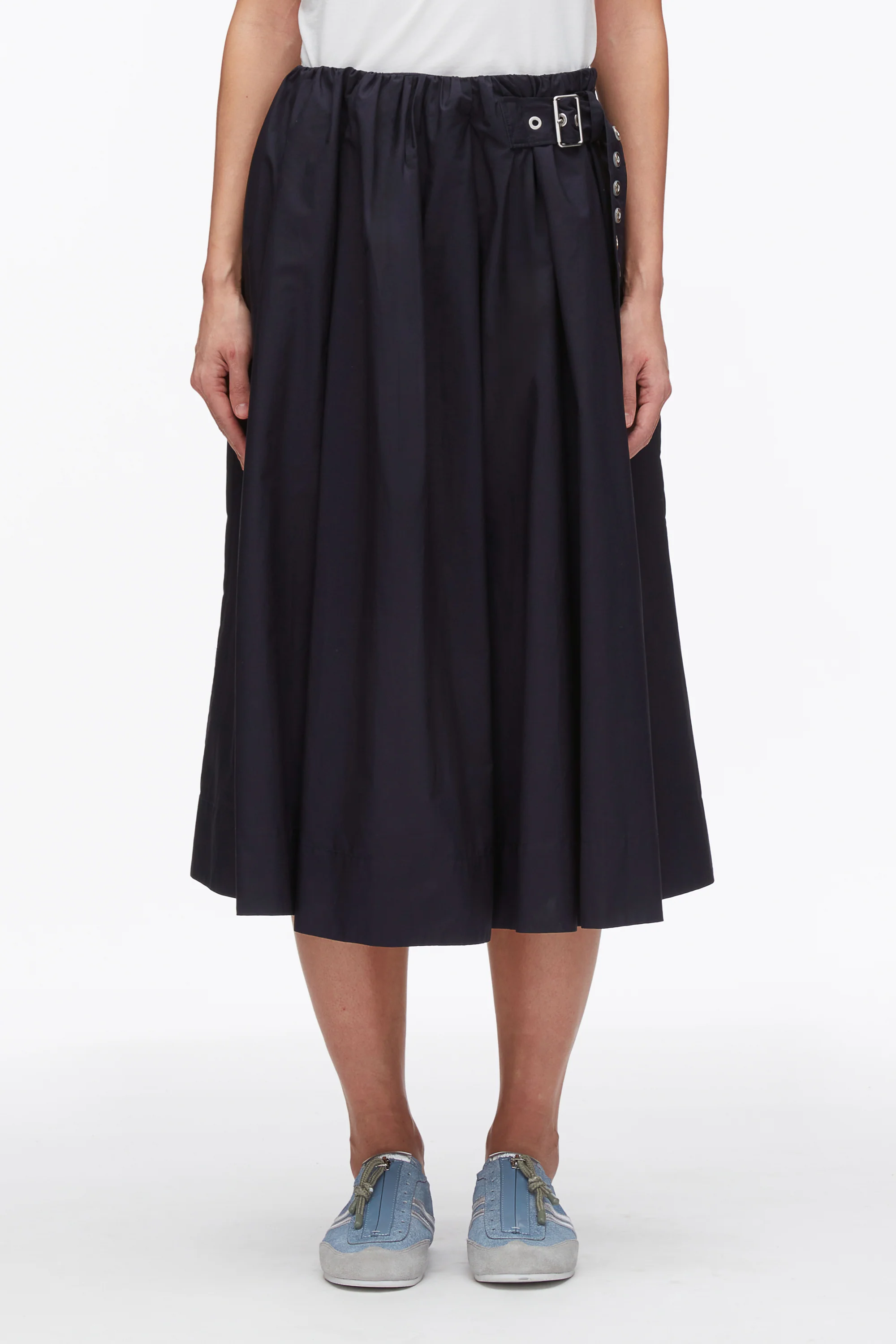 Belted Gathered Midi Skirt - Image 10