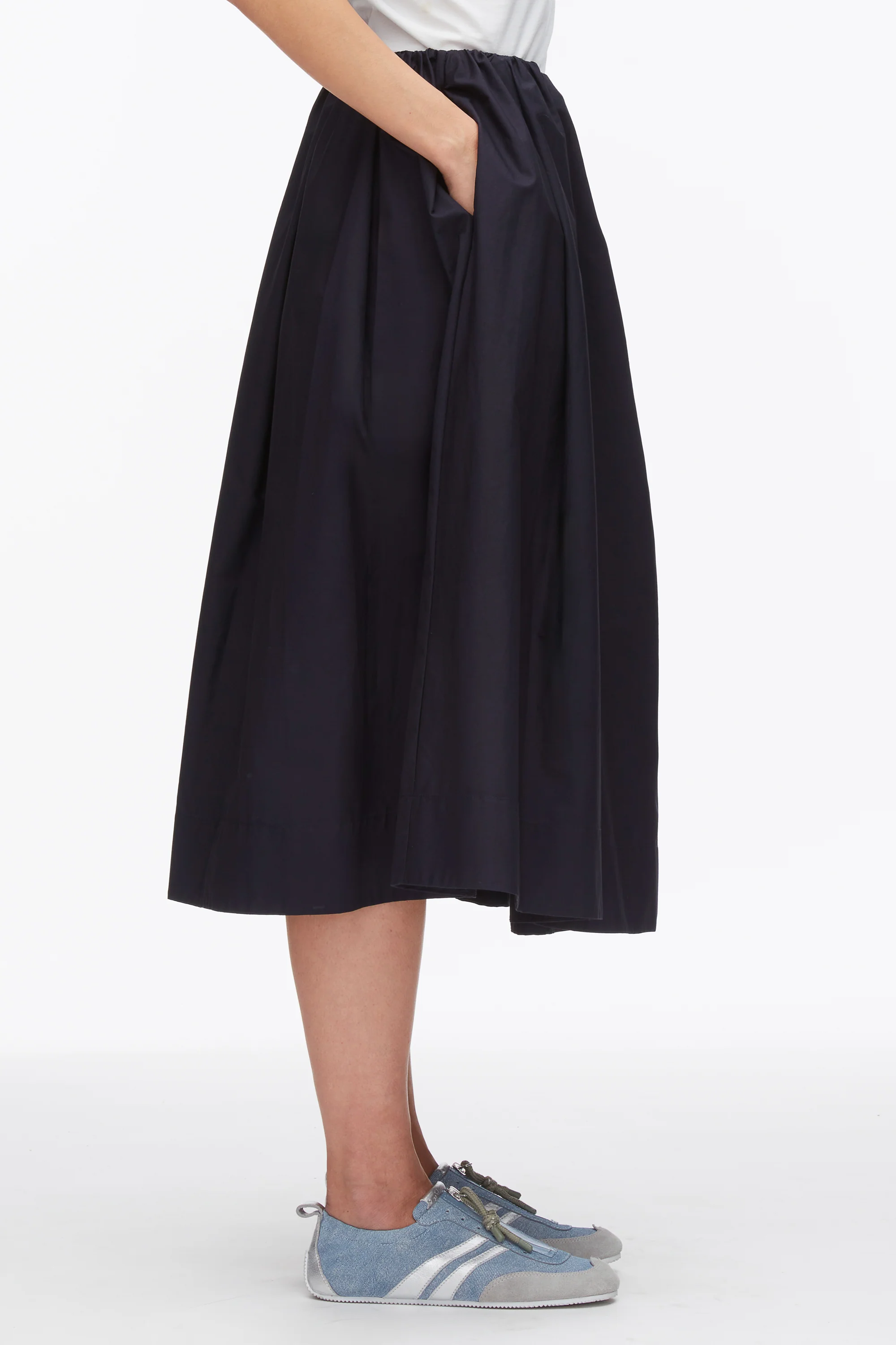 Belted Gathered Midi Skirt - Image 11
