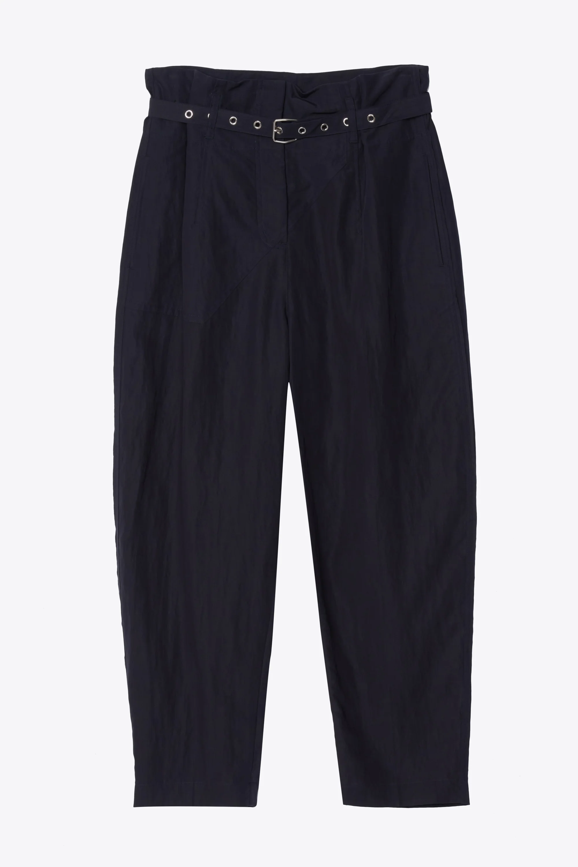 Belted Paperbag Tapered Pant