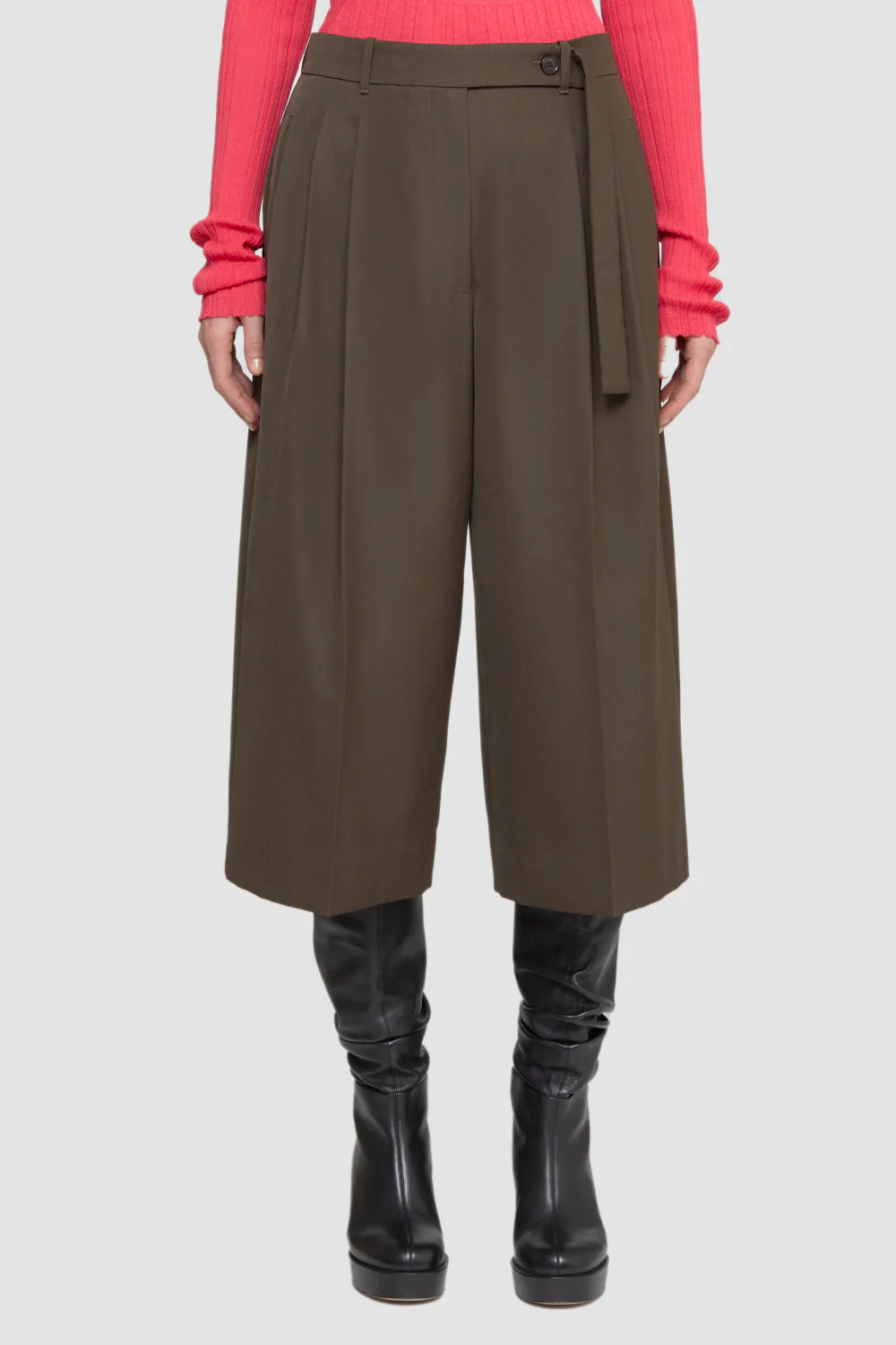 Belted Pleated Culottes - Image 2