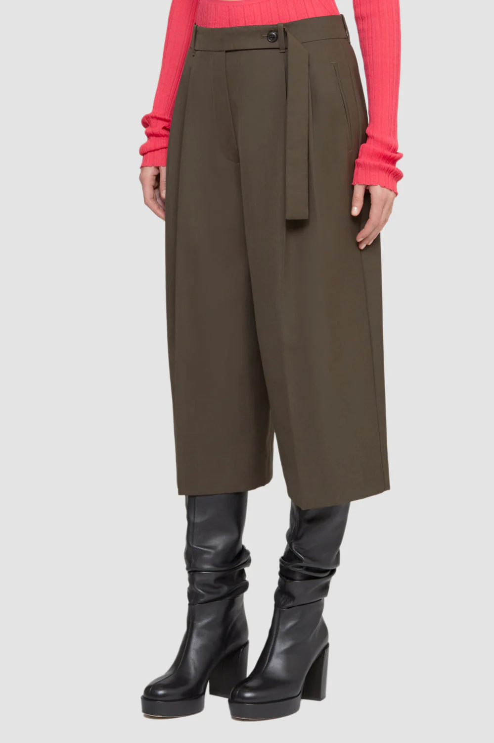 Belted Pleated Culottes - Image 3