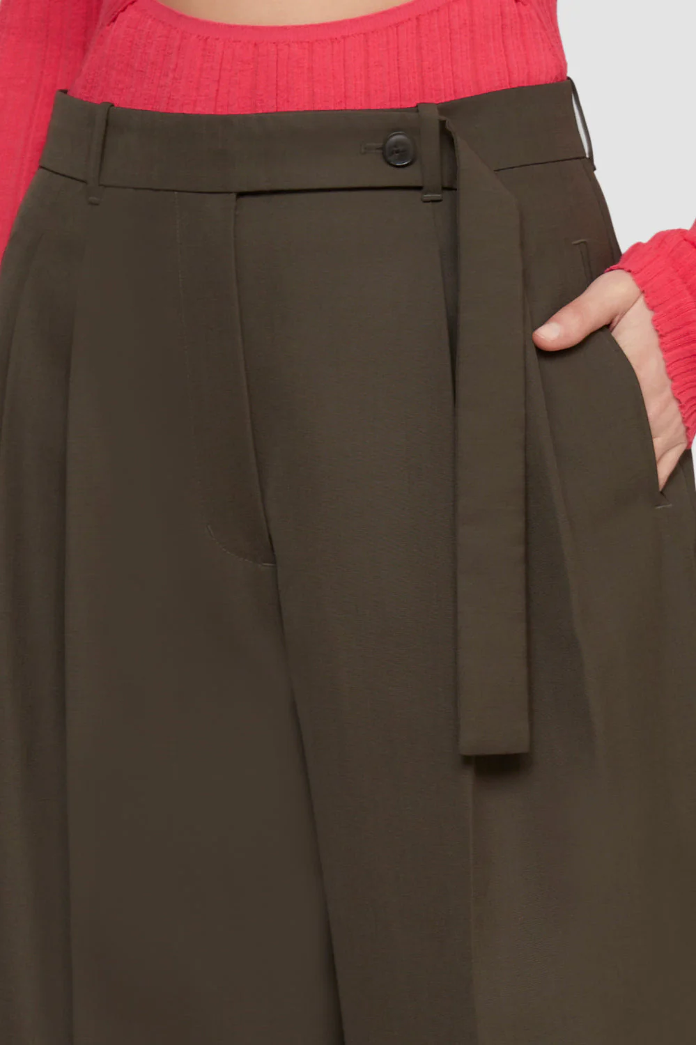 Belted Pleated Culottes - Image 5