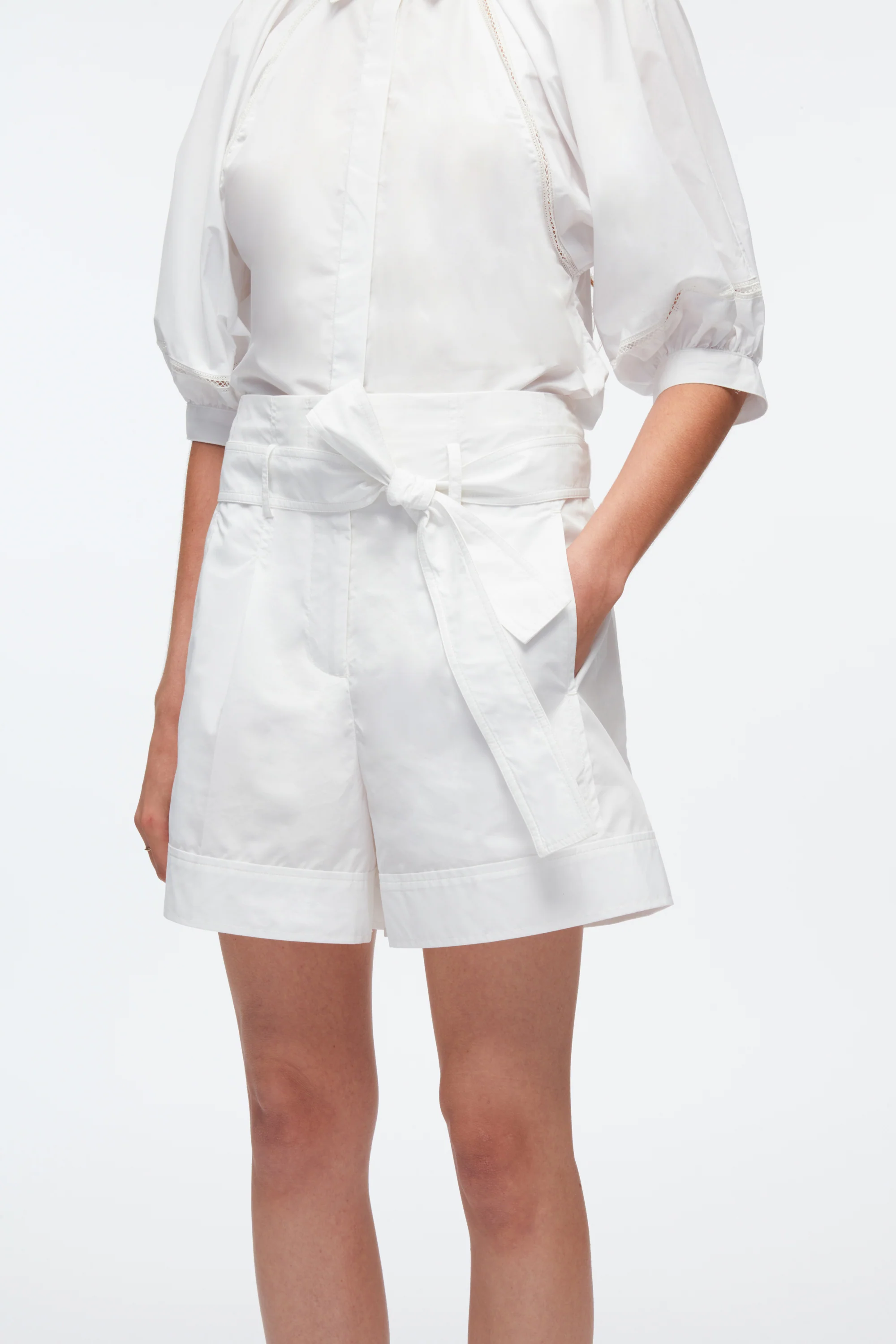 Belted Shorts With Cuffs - Image 9