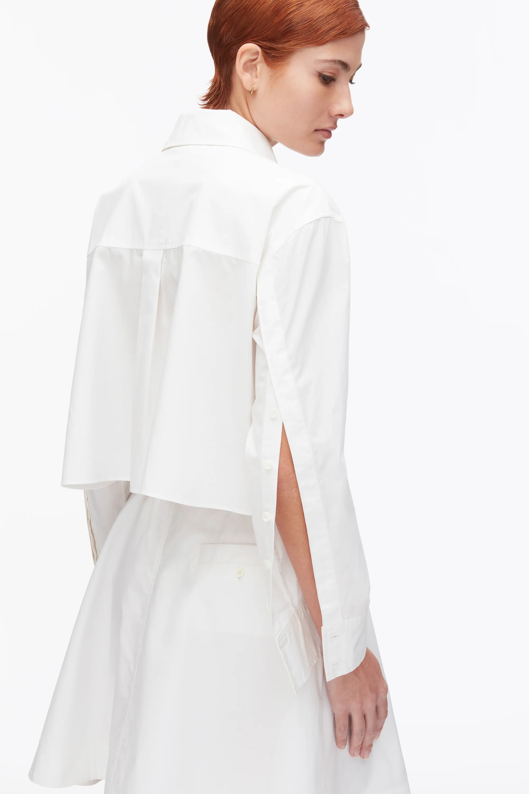 Belted Structured Cotton Shirt Dress - Image 13