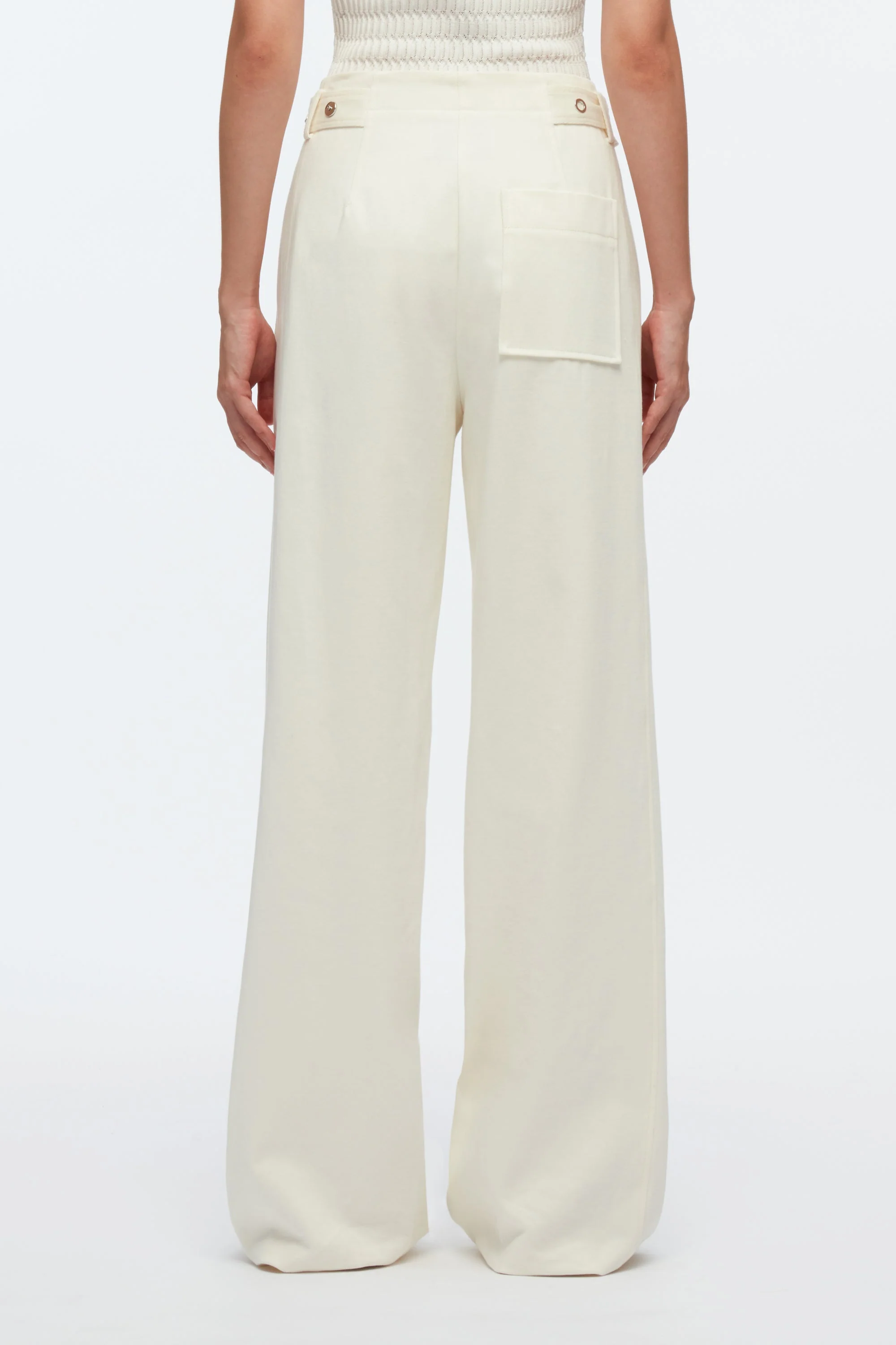 Belted Utility Pants With Panel Detail - Image 9