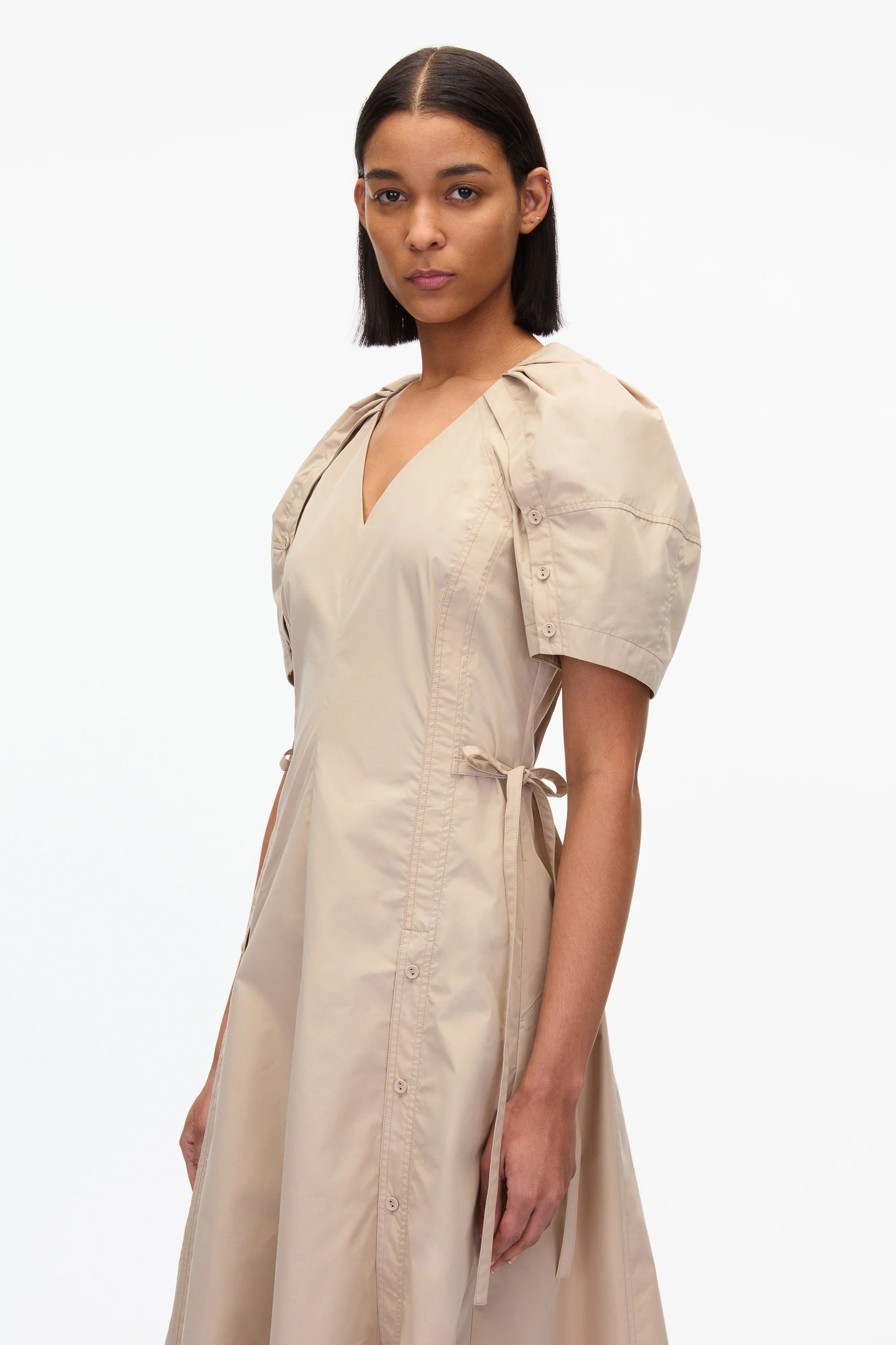 Bloom Sleeve V-Neck Dress - Image 14