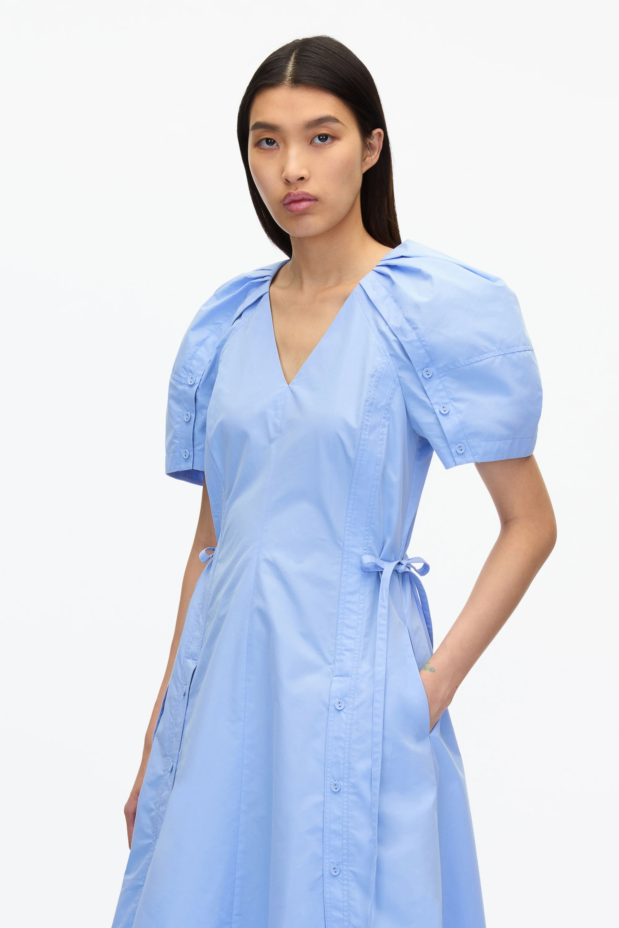 Bloom Sleeve V-Neck Dress - Image 18