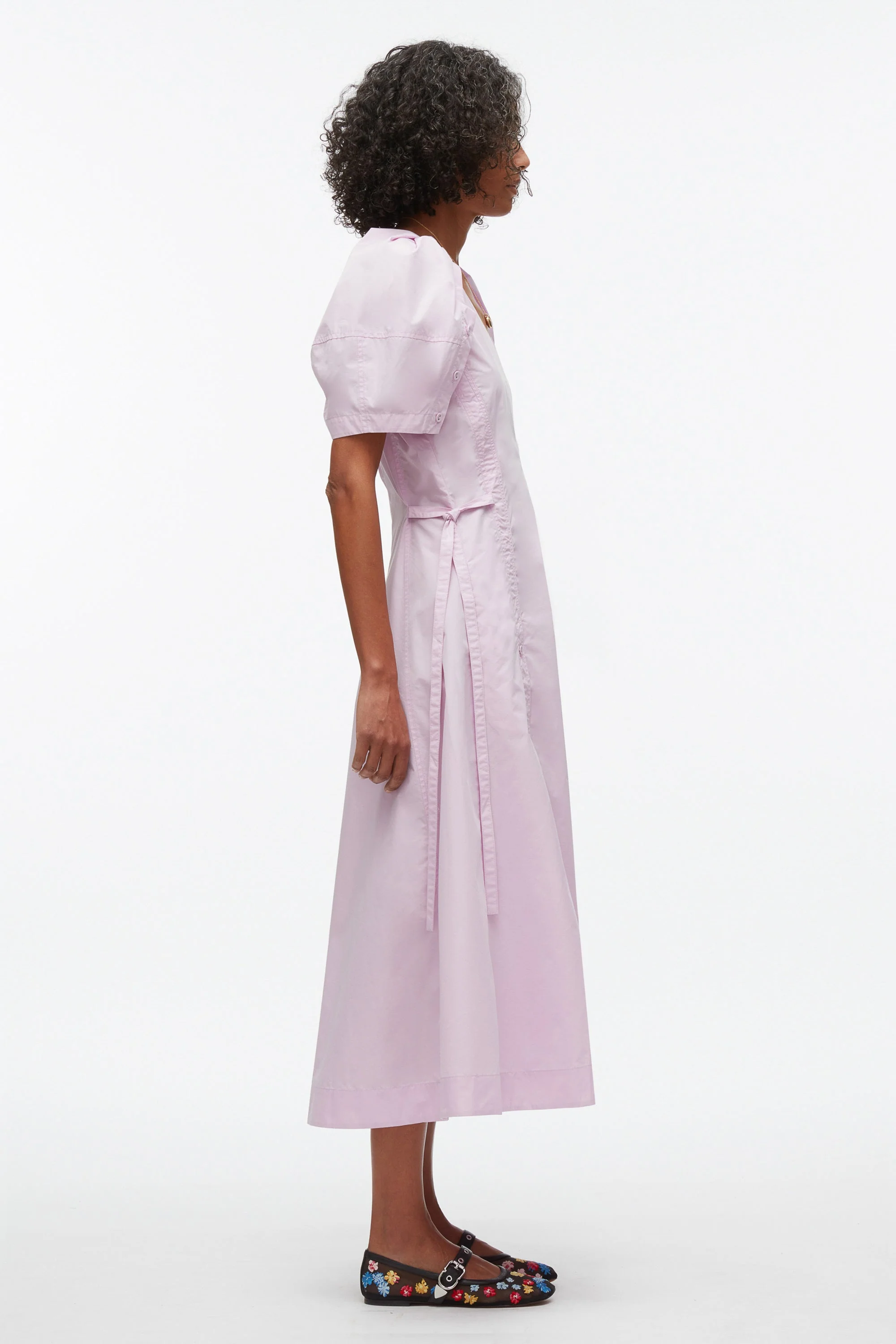 Bloom Sleeve V-Neck Dress - Image 3