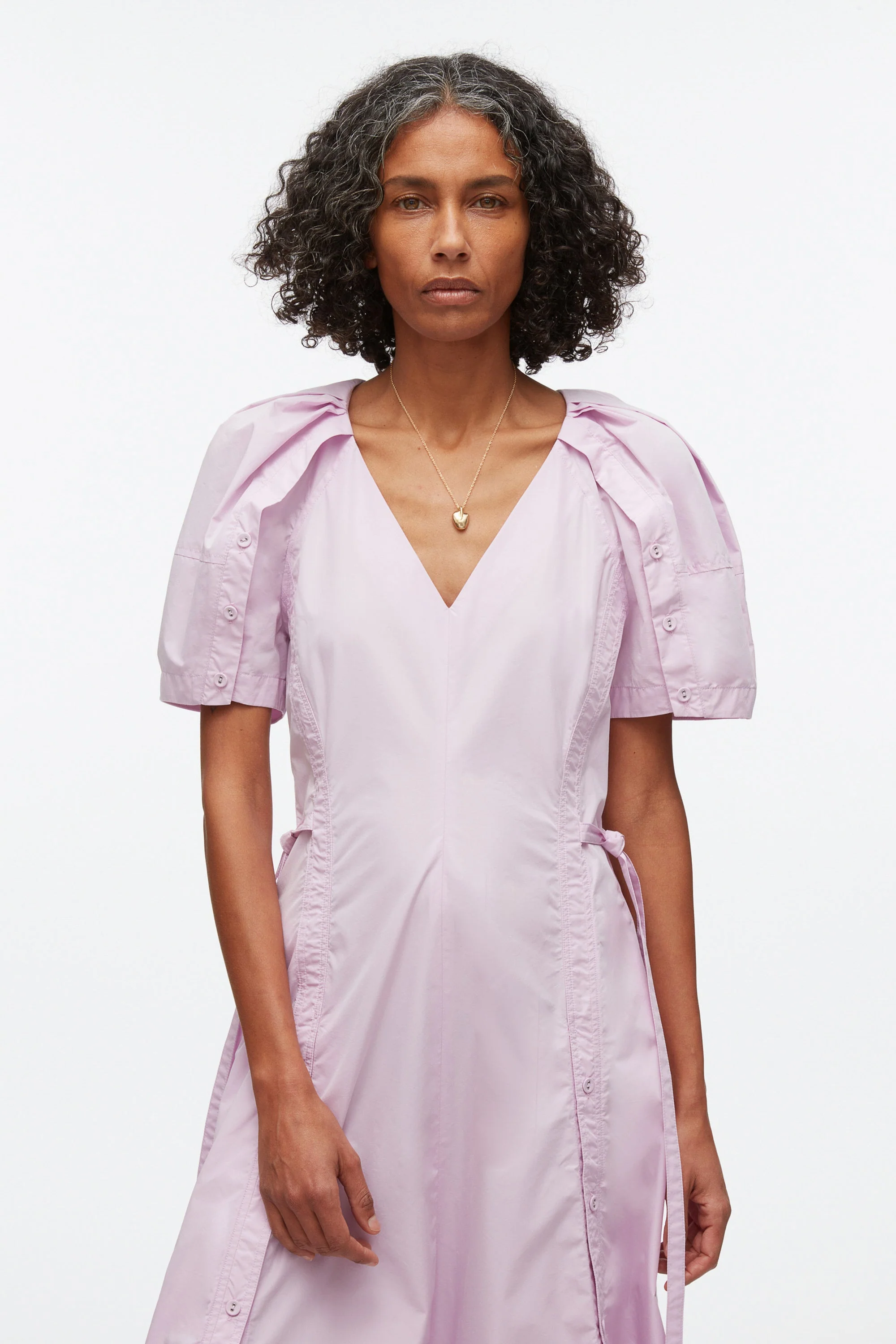 Bloom Sleeve V-Neck Dress - Image 5