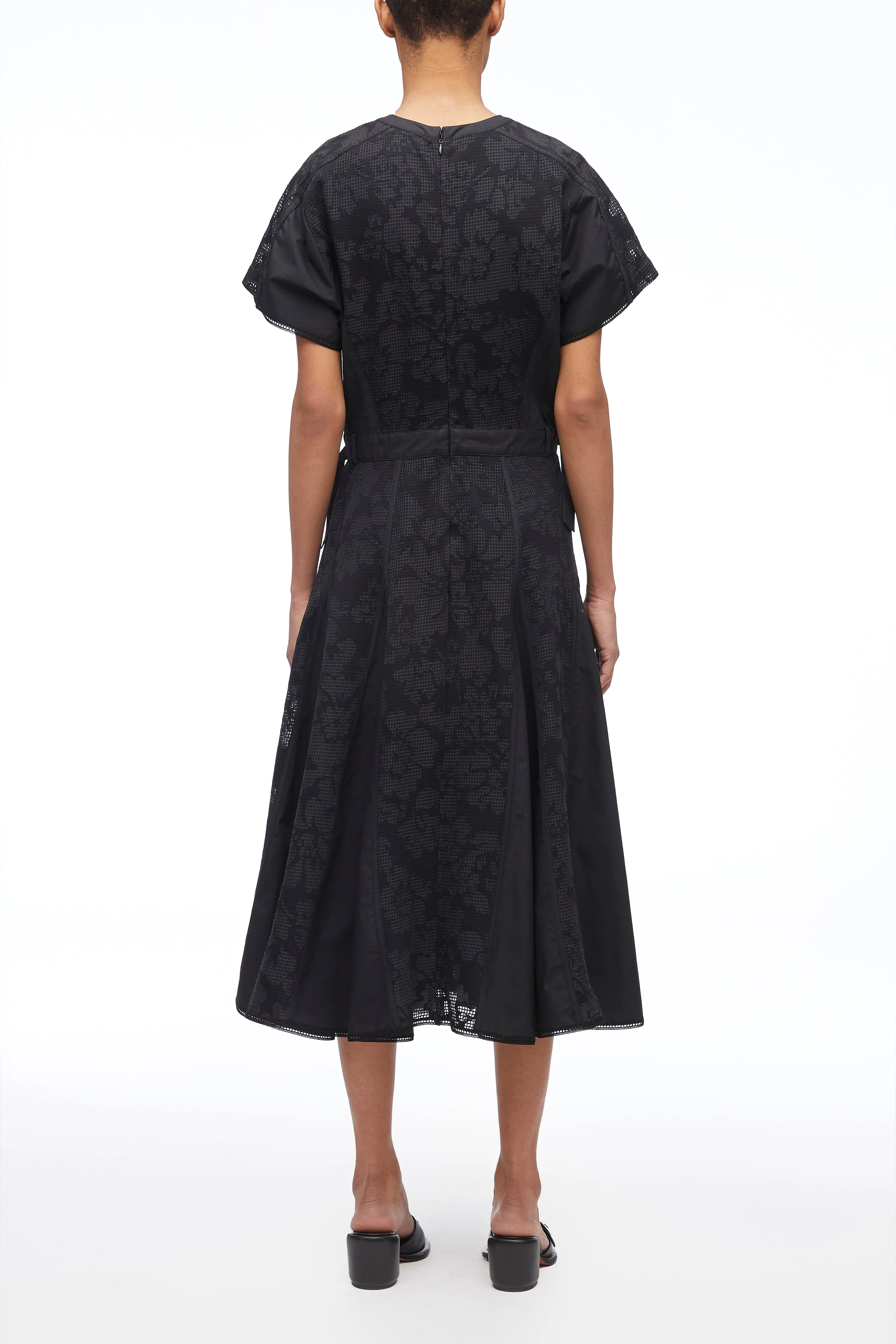 Bonded Lace Pleated Combo Dress - Image 8