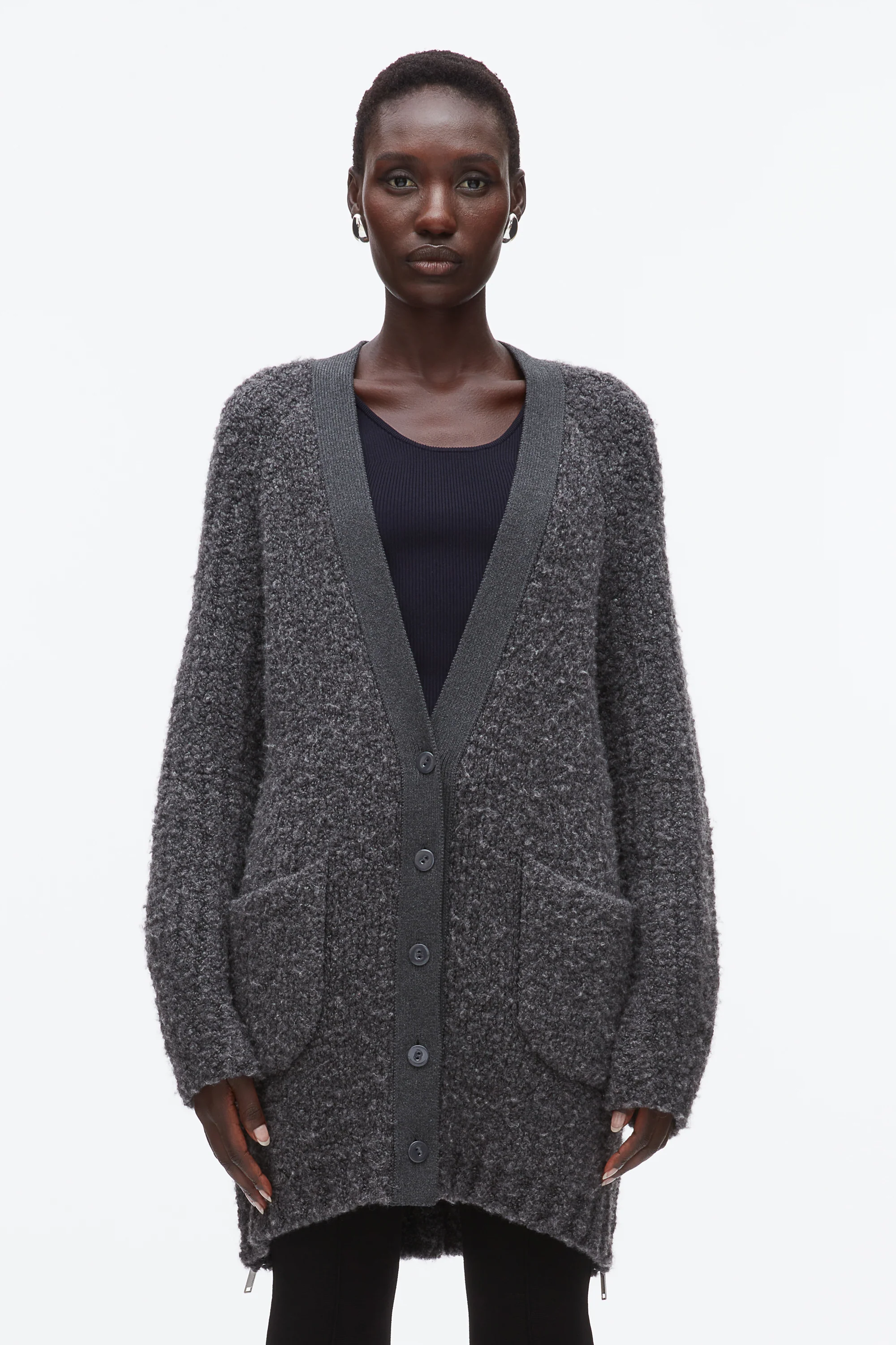 Boucle Cardigan Coat - Image 4