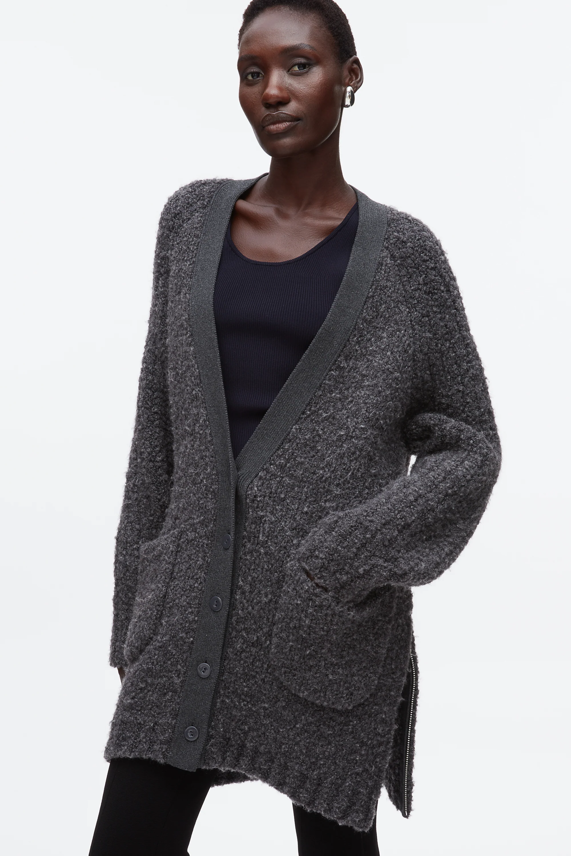 Boucle Cardigan Coat - Image 7