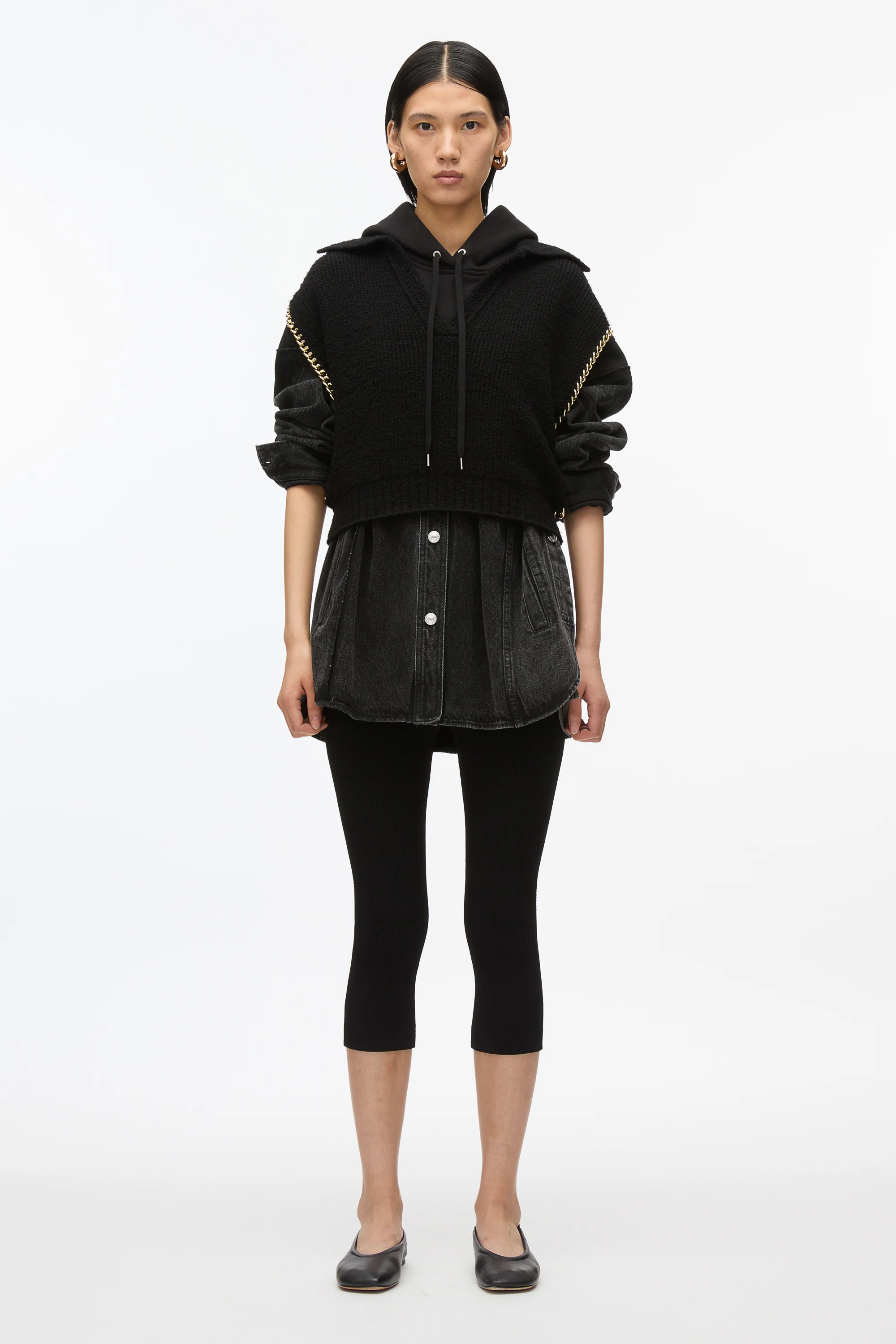 Chainlink Bouclé Cropped Polo - Image 2