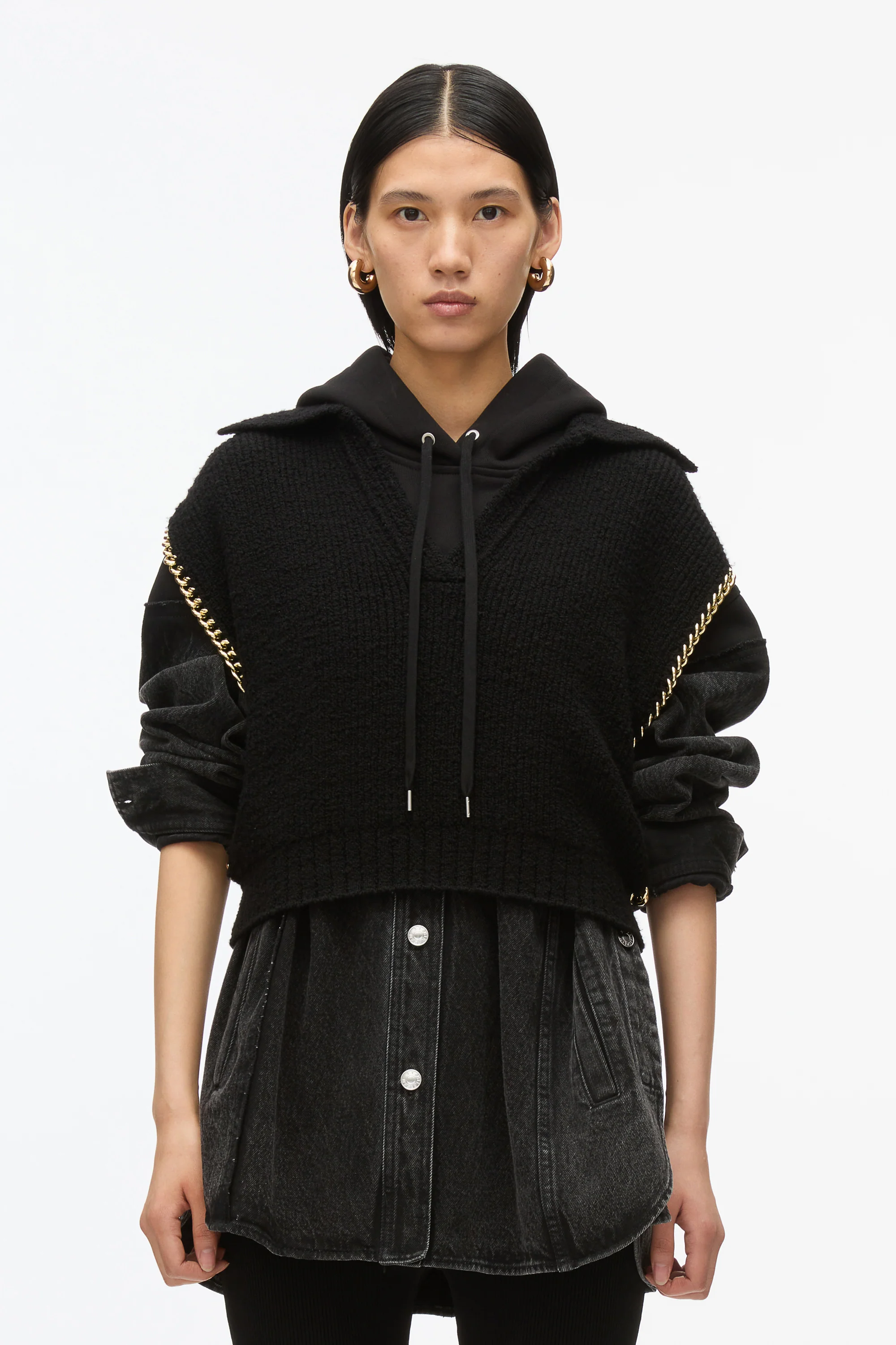 Chainlink Bouclé Cropped Polo - Image 3
