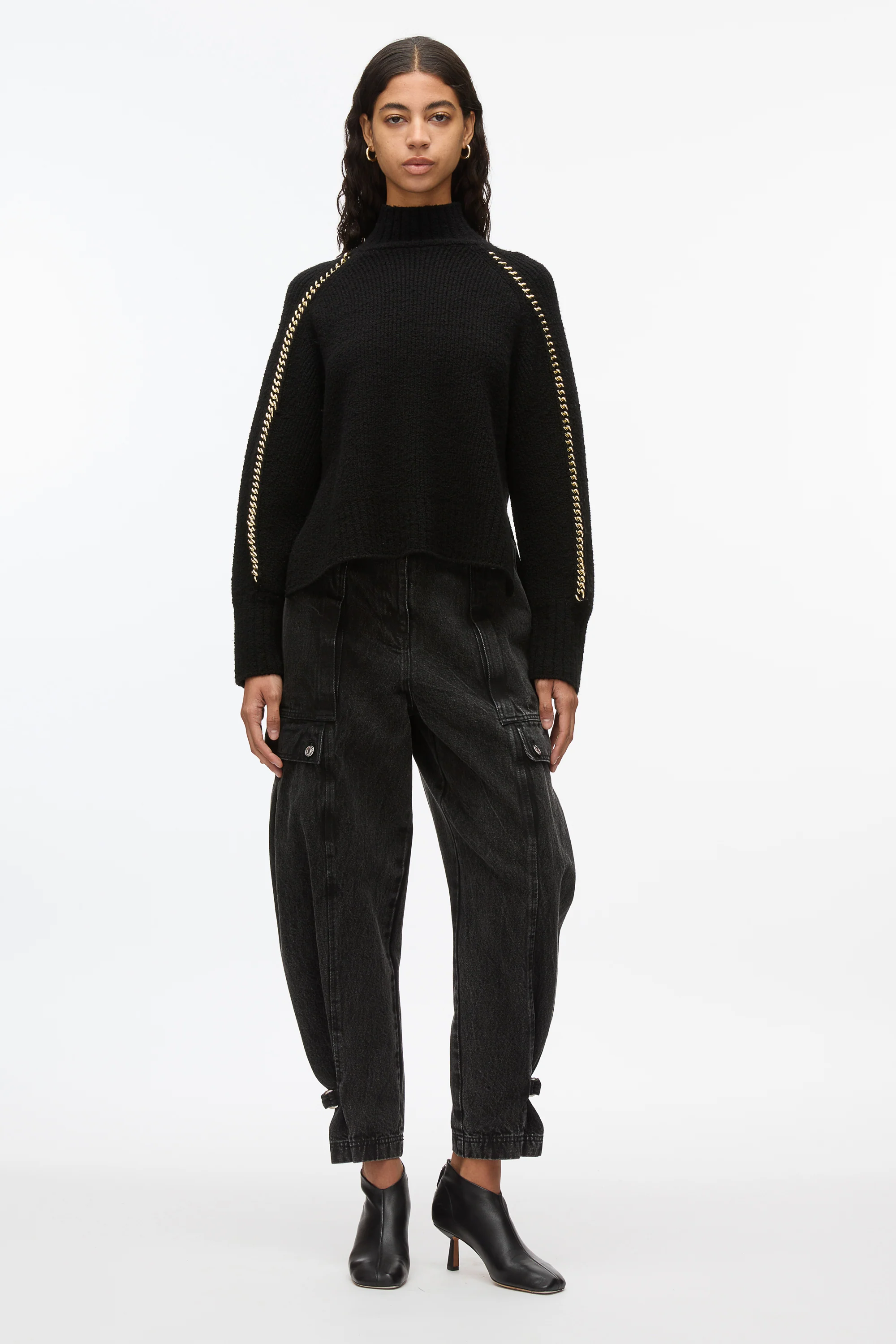 Chainlink Bouclé Turtleneck Pullover - Image 2