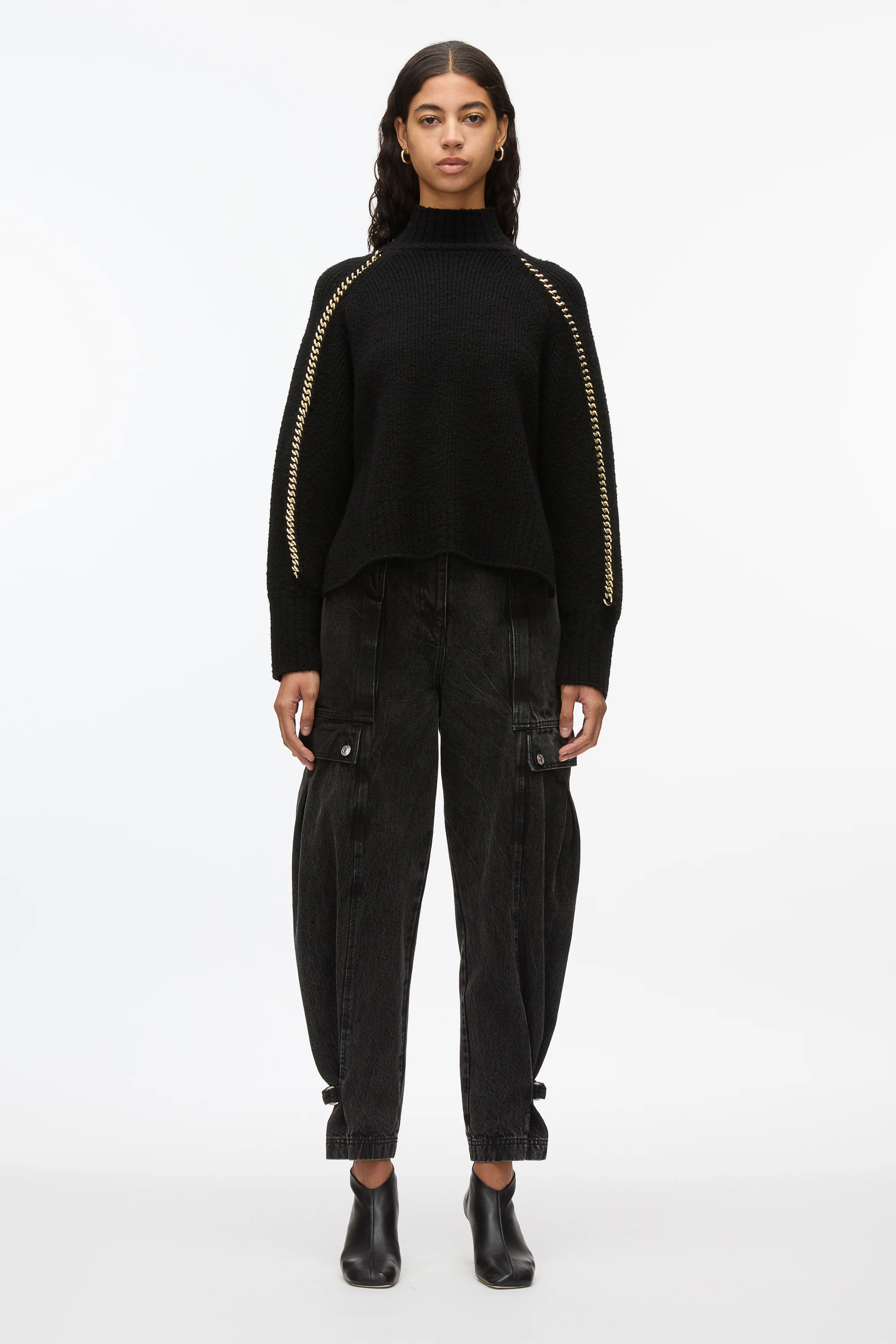 Chainlink Bouclé Turtleneck Pullover - Image 3