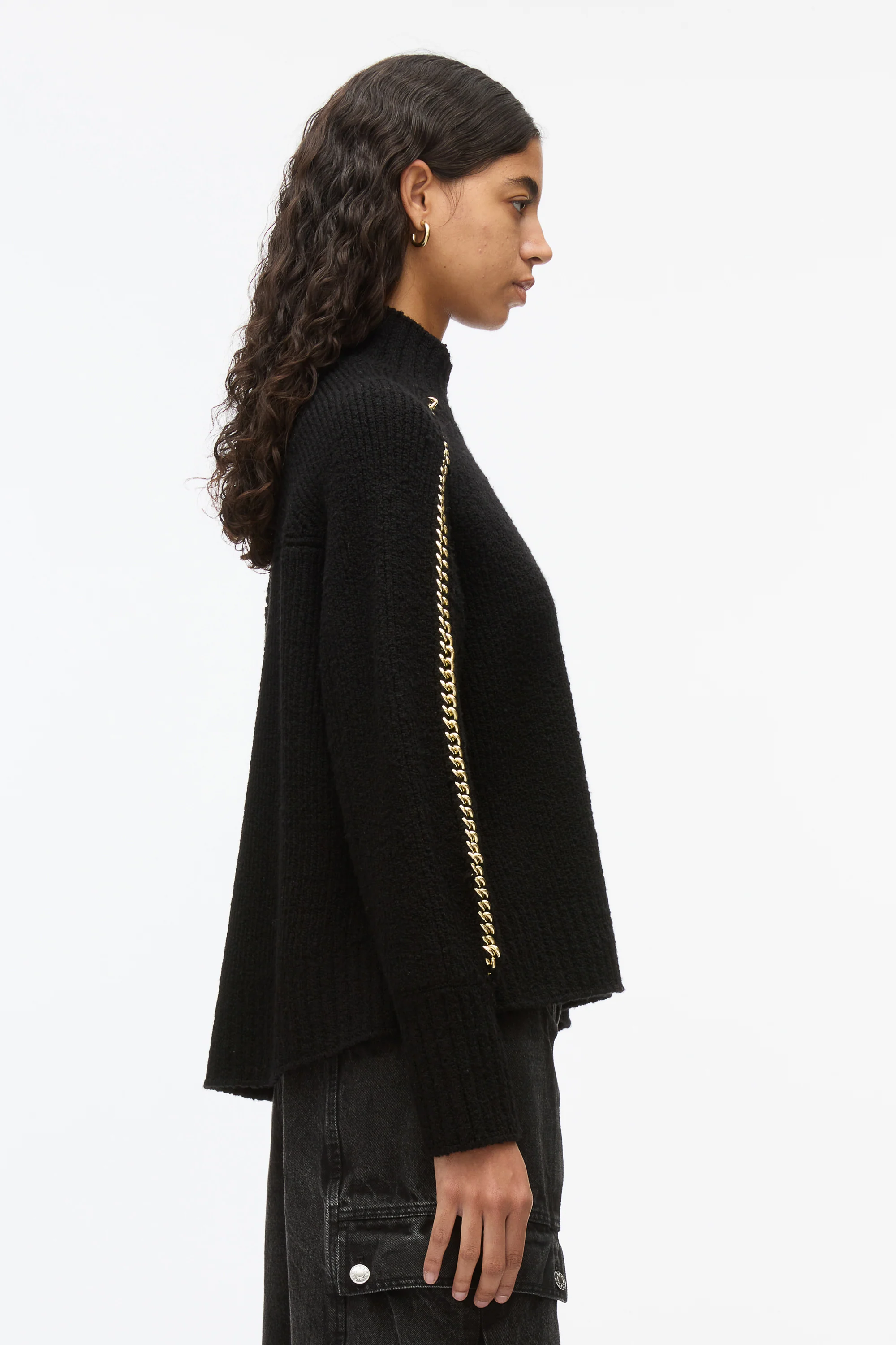Chainlink Bouclé Turtleneck Pullover - Image 4