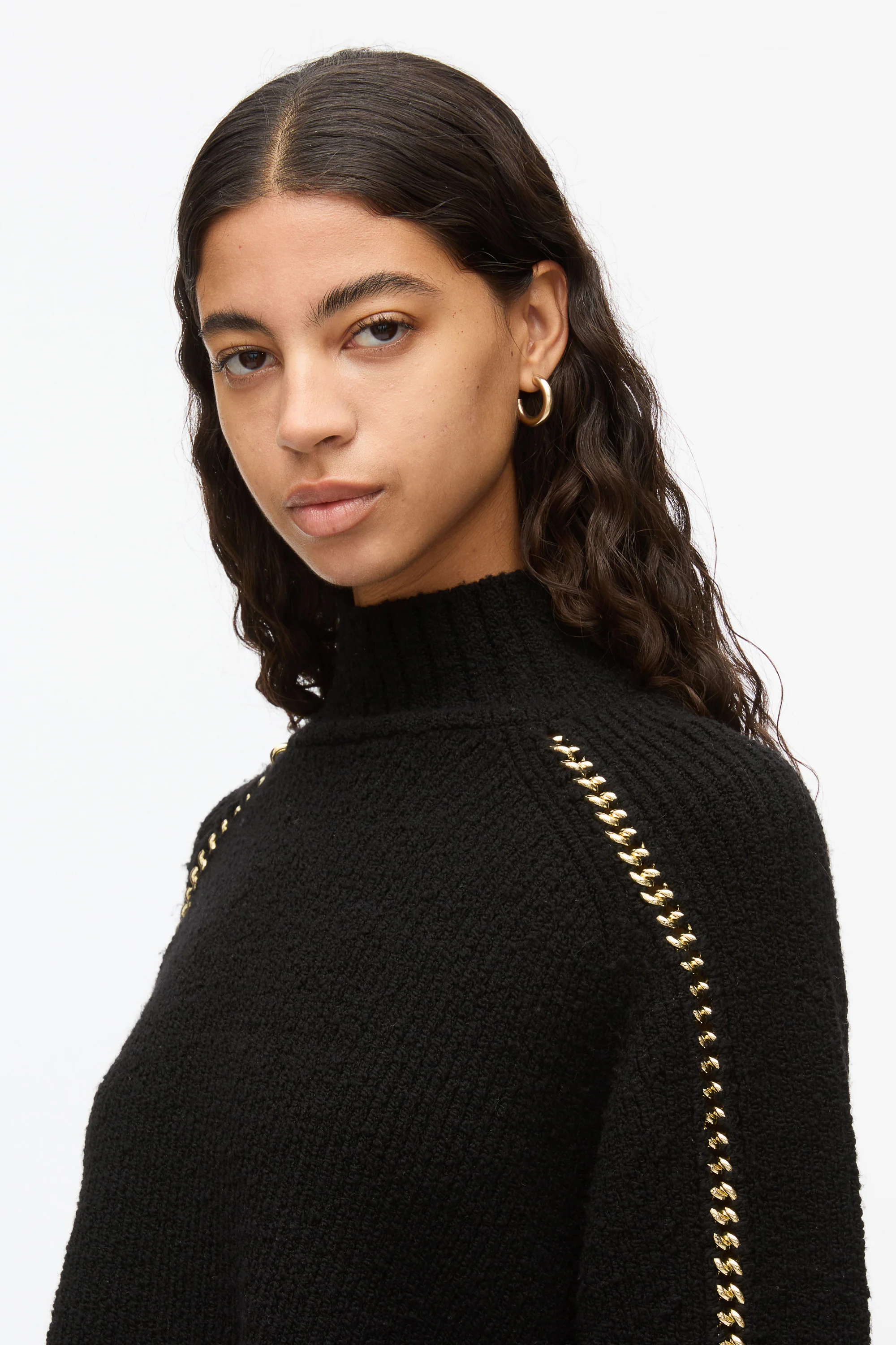 Chainlink Bouclé Turtleneck Pullover - Image 6