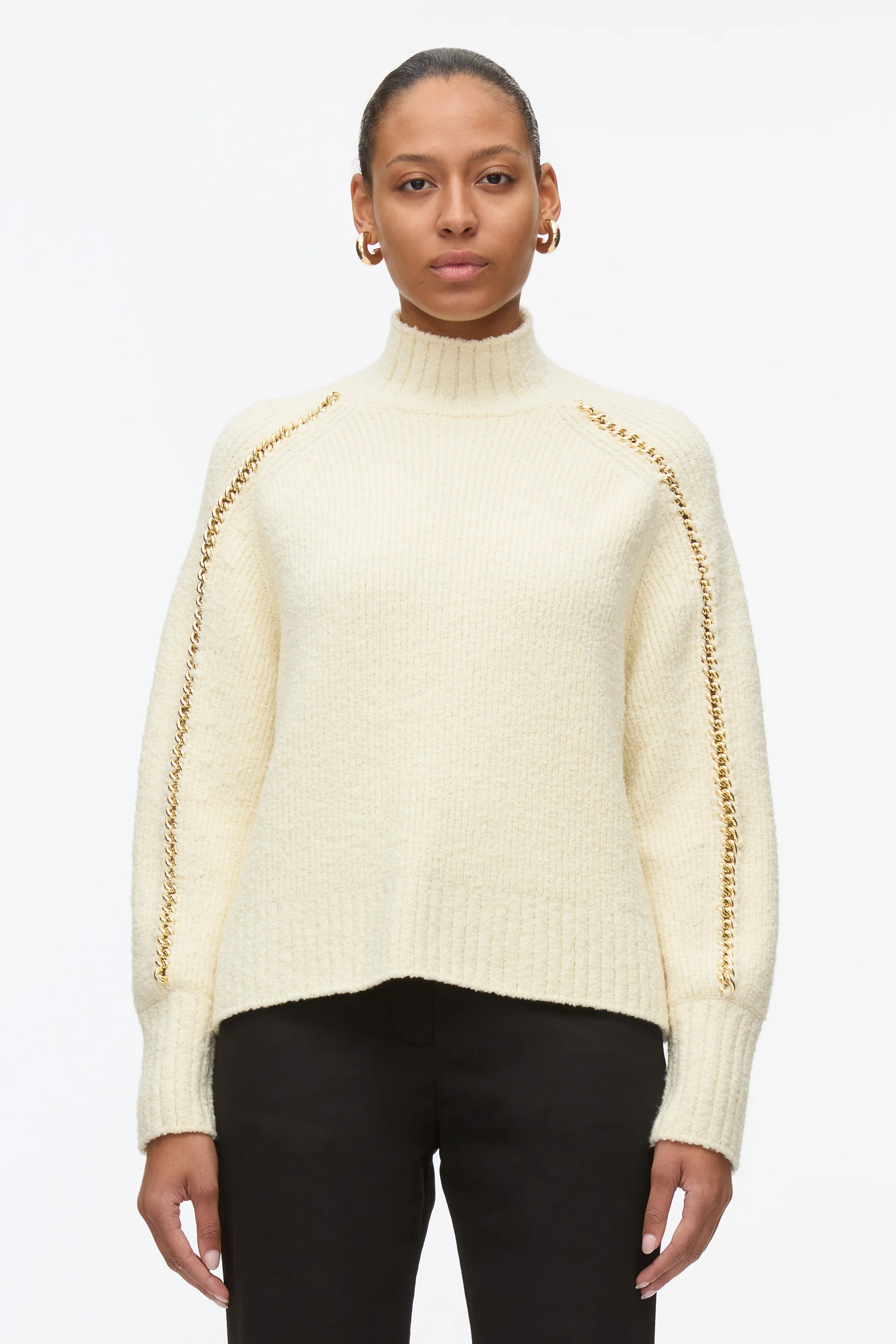 Chainlink Bouclé Turtleneck Pullover - Image 7