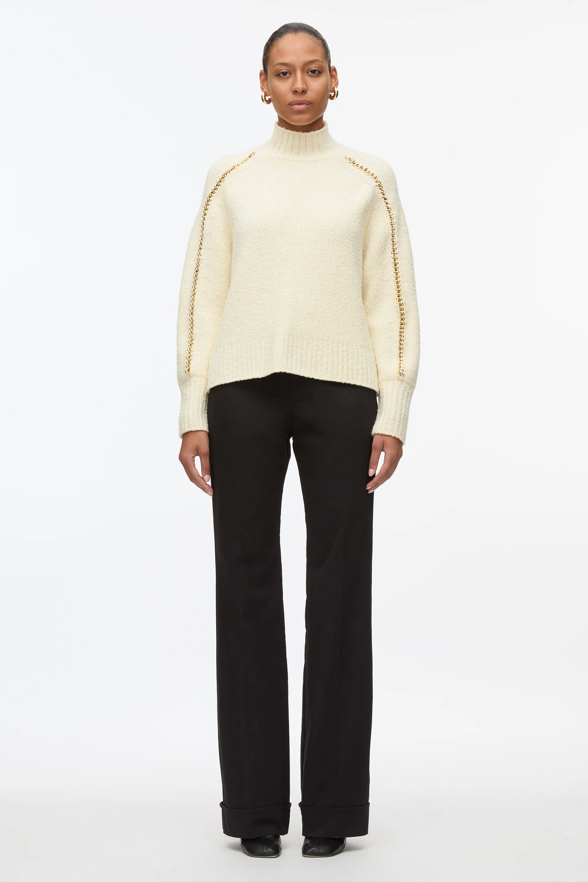 Chainlink Bouclé Turtleneck Pullover - Image 8
