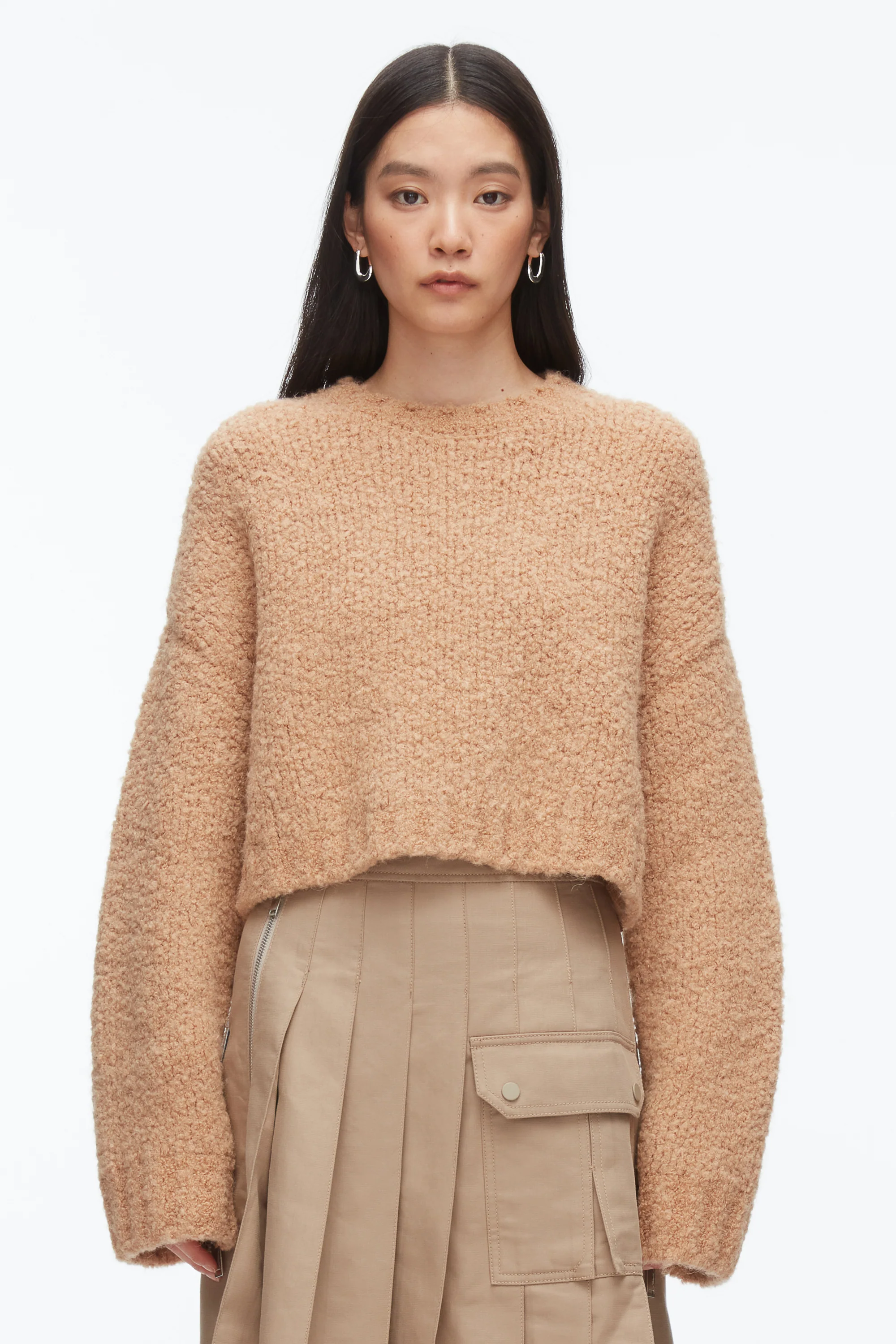Boucle Zipper Crewneck - Image 9