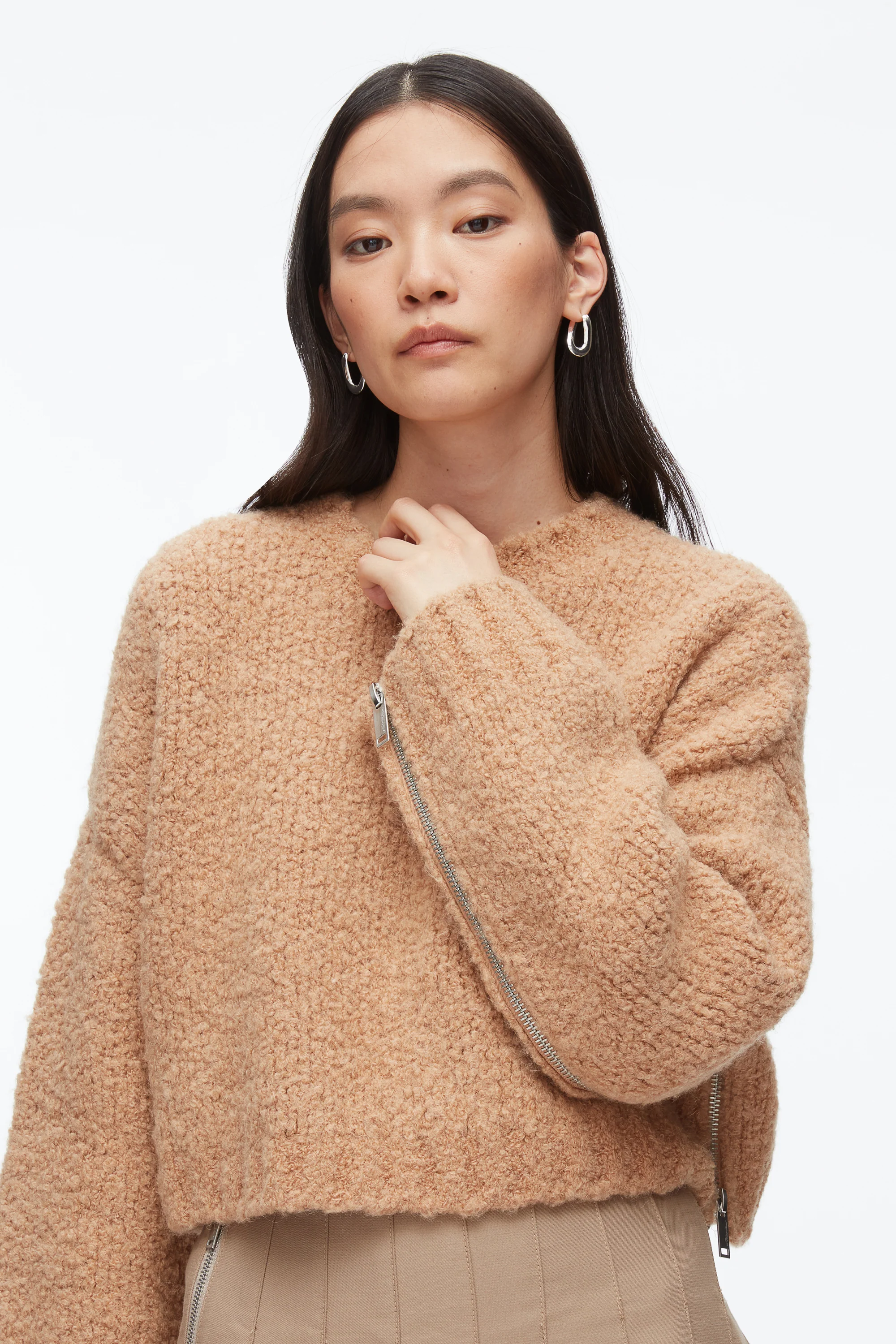 Boucle Zipper Crewneck - Image 12
