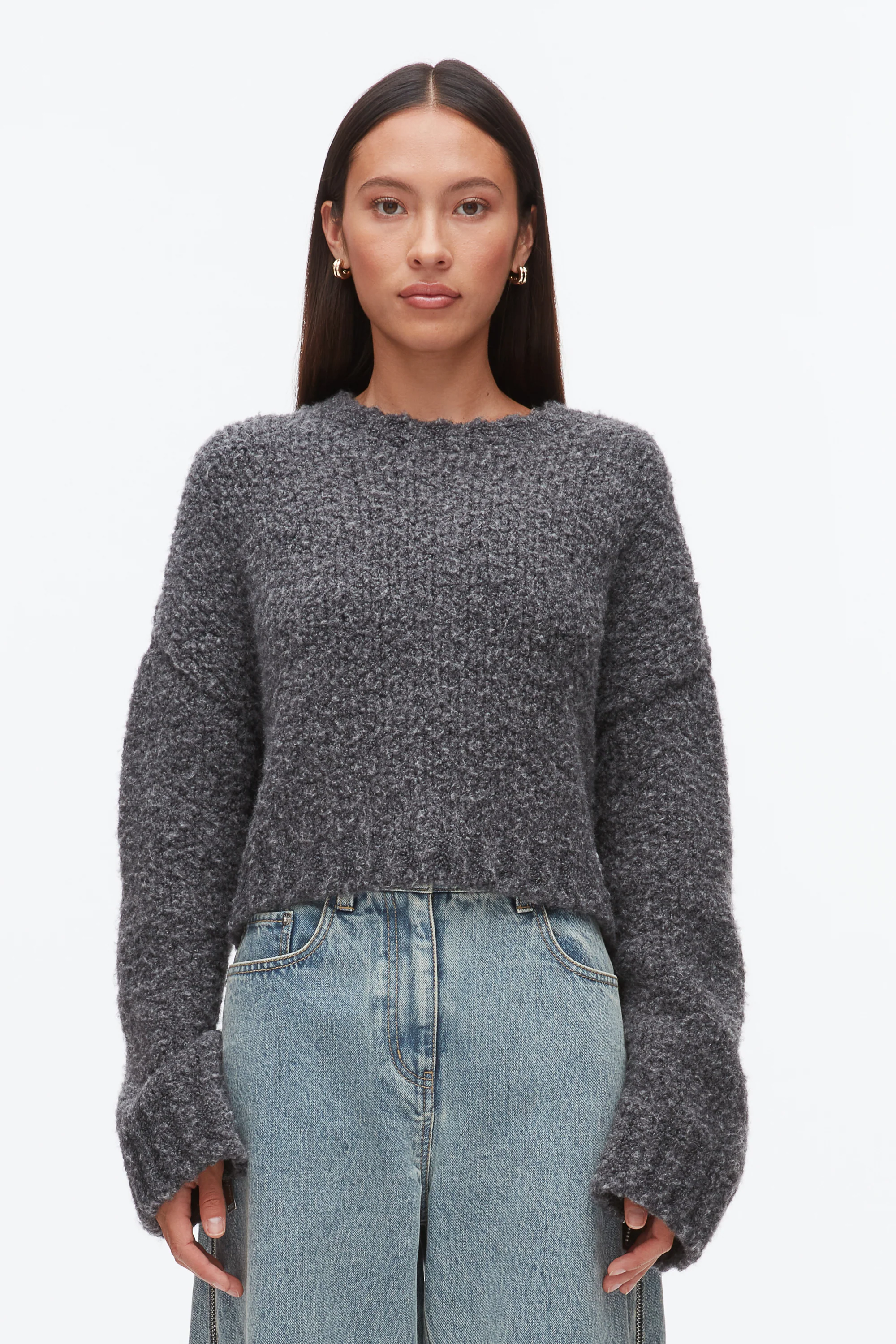 Boucle Zipper Crewneck - Image 3