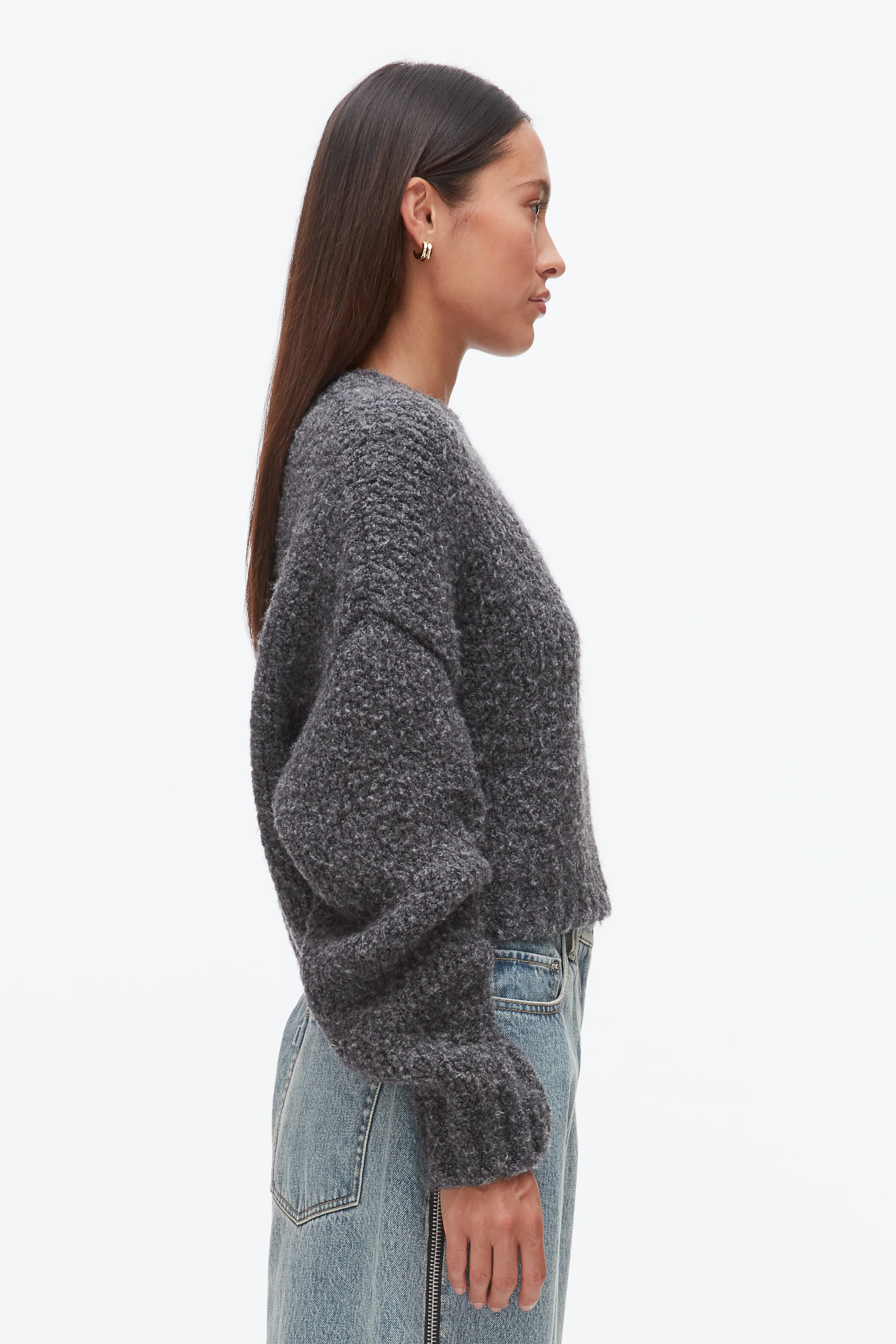 Boucle Zipper Crewneck - Image 4