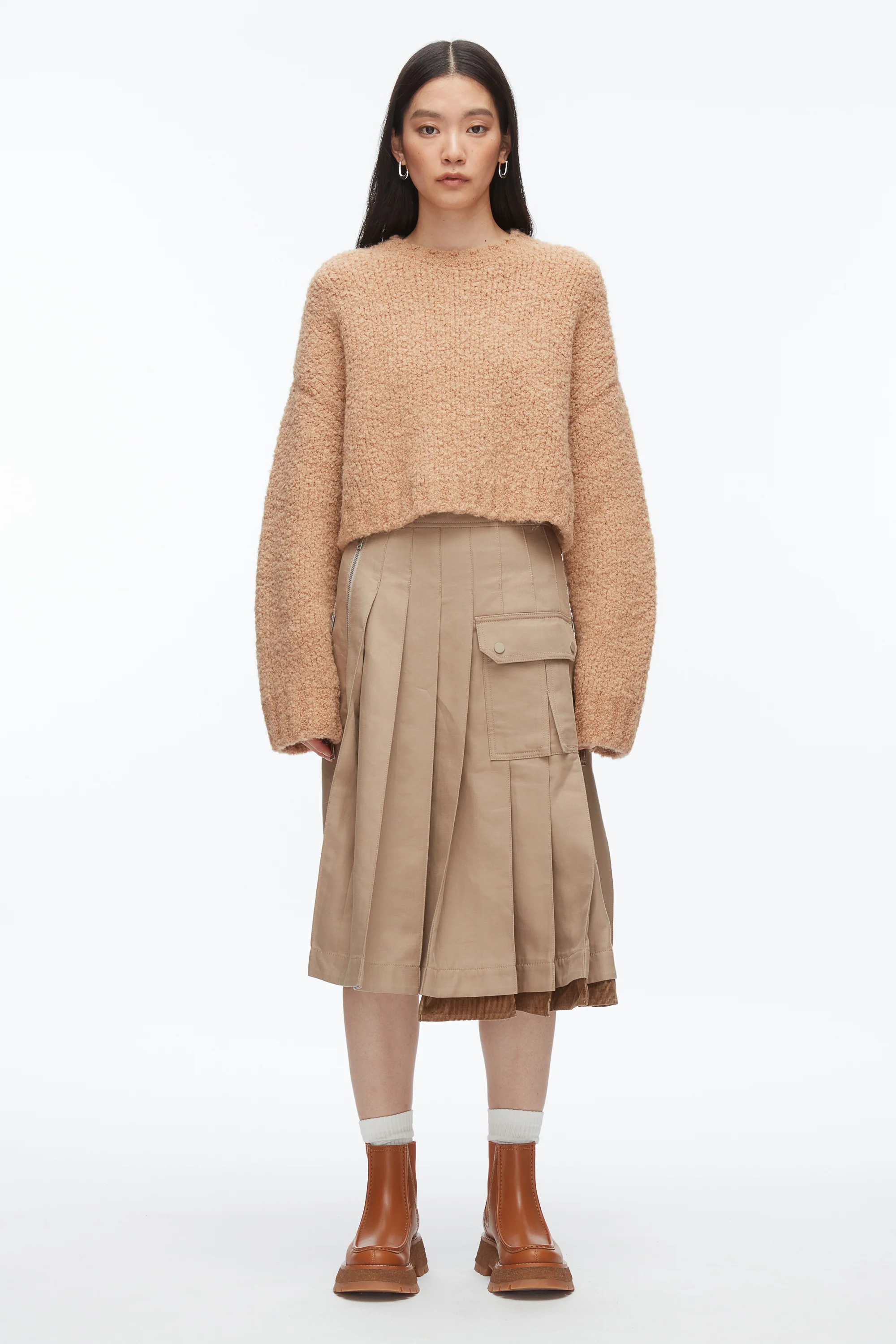 Boucle Zipper Crewneck - Image 8