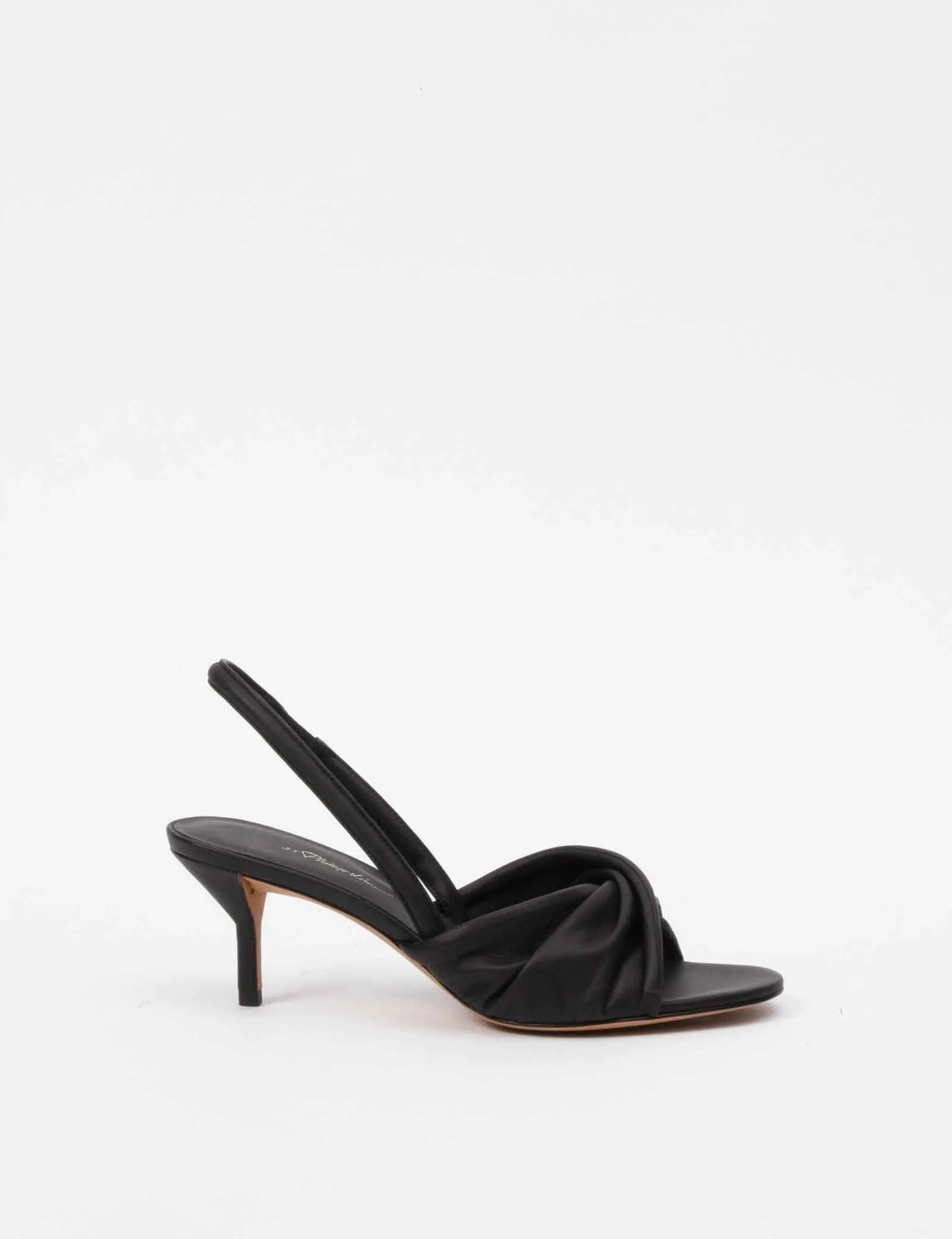 Brigitte 58MM Twisted Leather Kitten Heel
