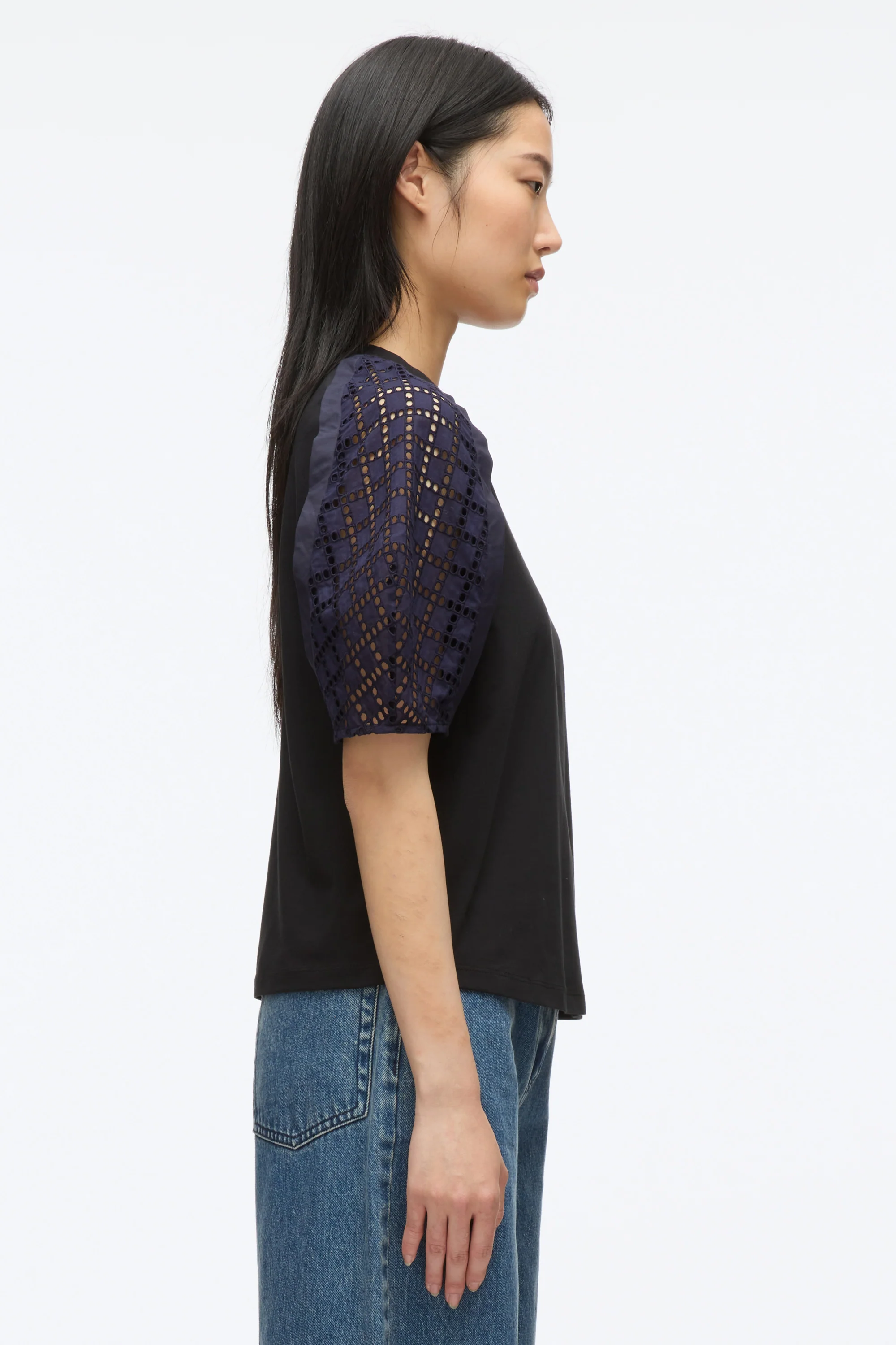 Broderie Anglaise Combo Tee - Image 10