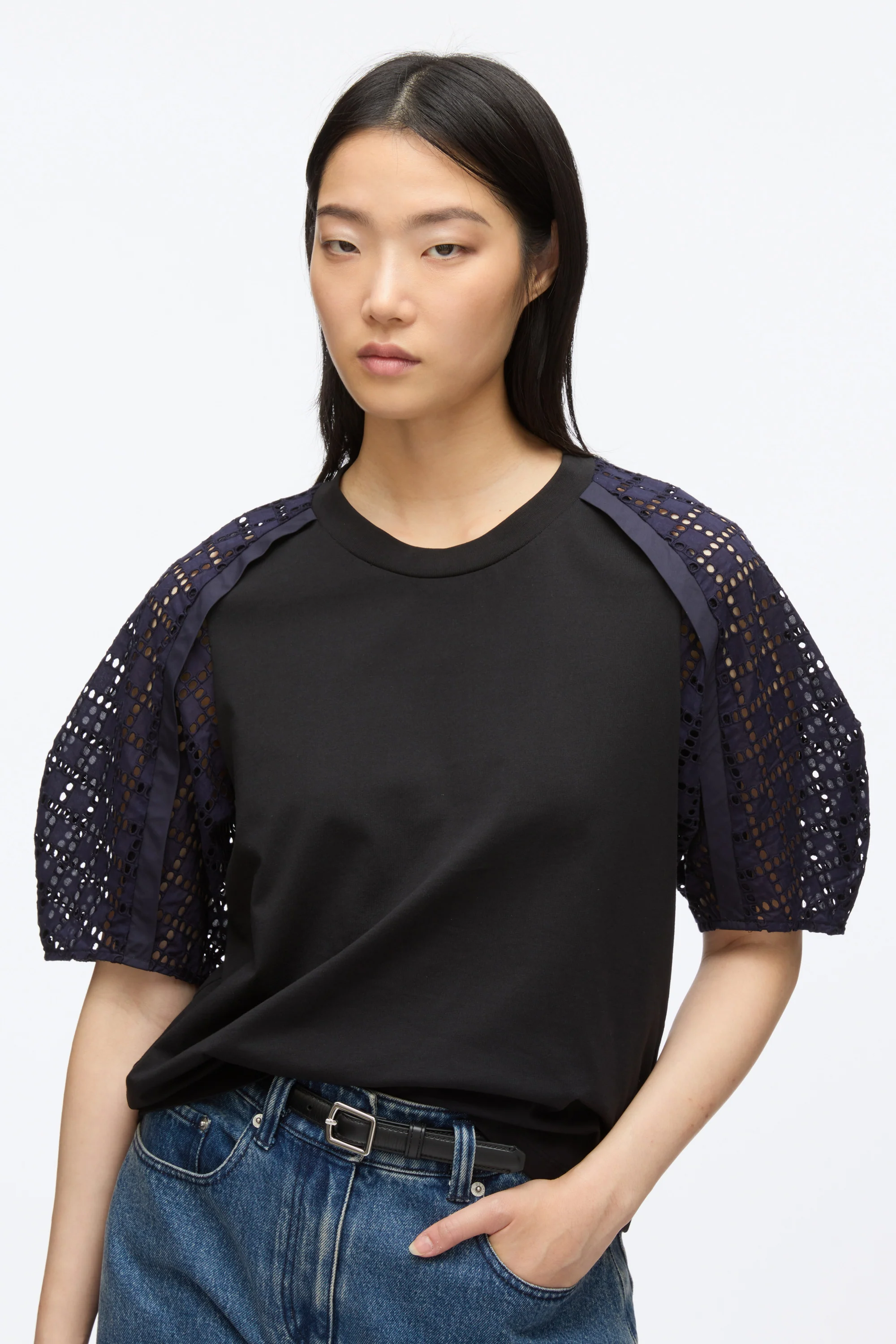 Broderie Anglaise Combo Tee - Image 12