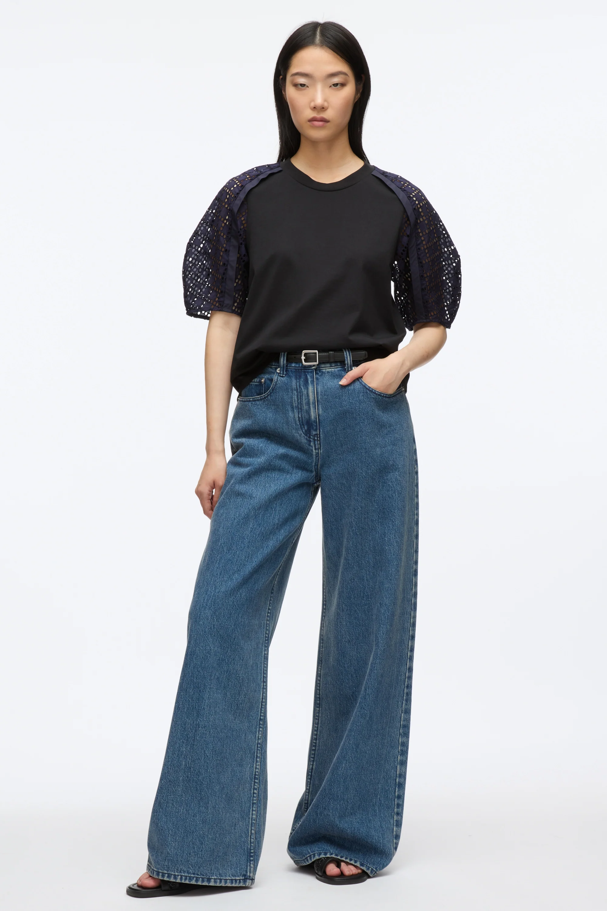 Broderie Anglaise Combo Tee - Image 7