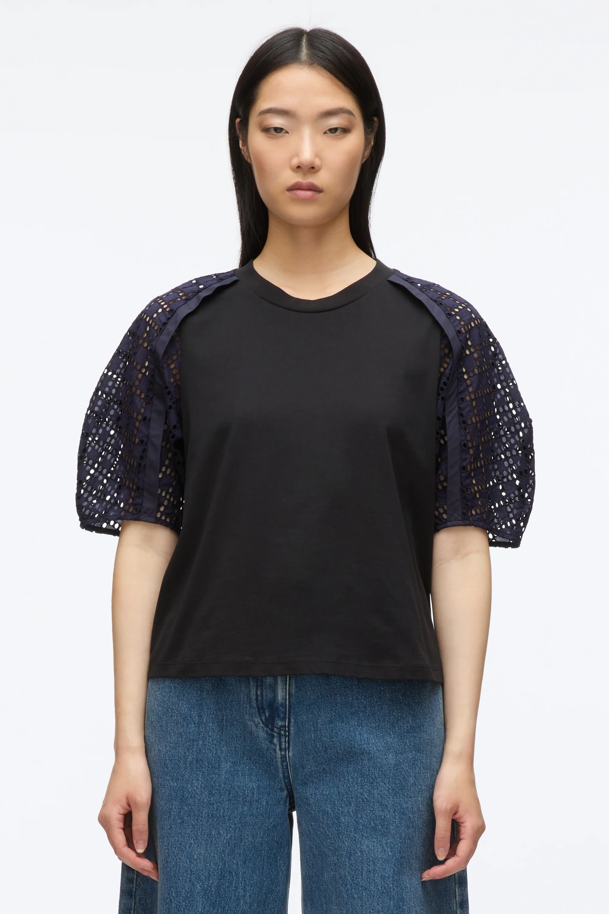Broderie Anglaise Combo Tee - Image 9