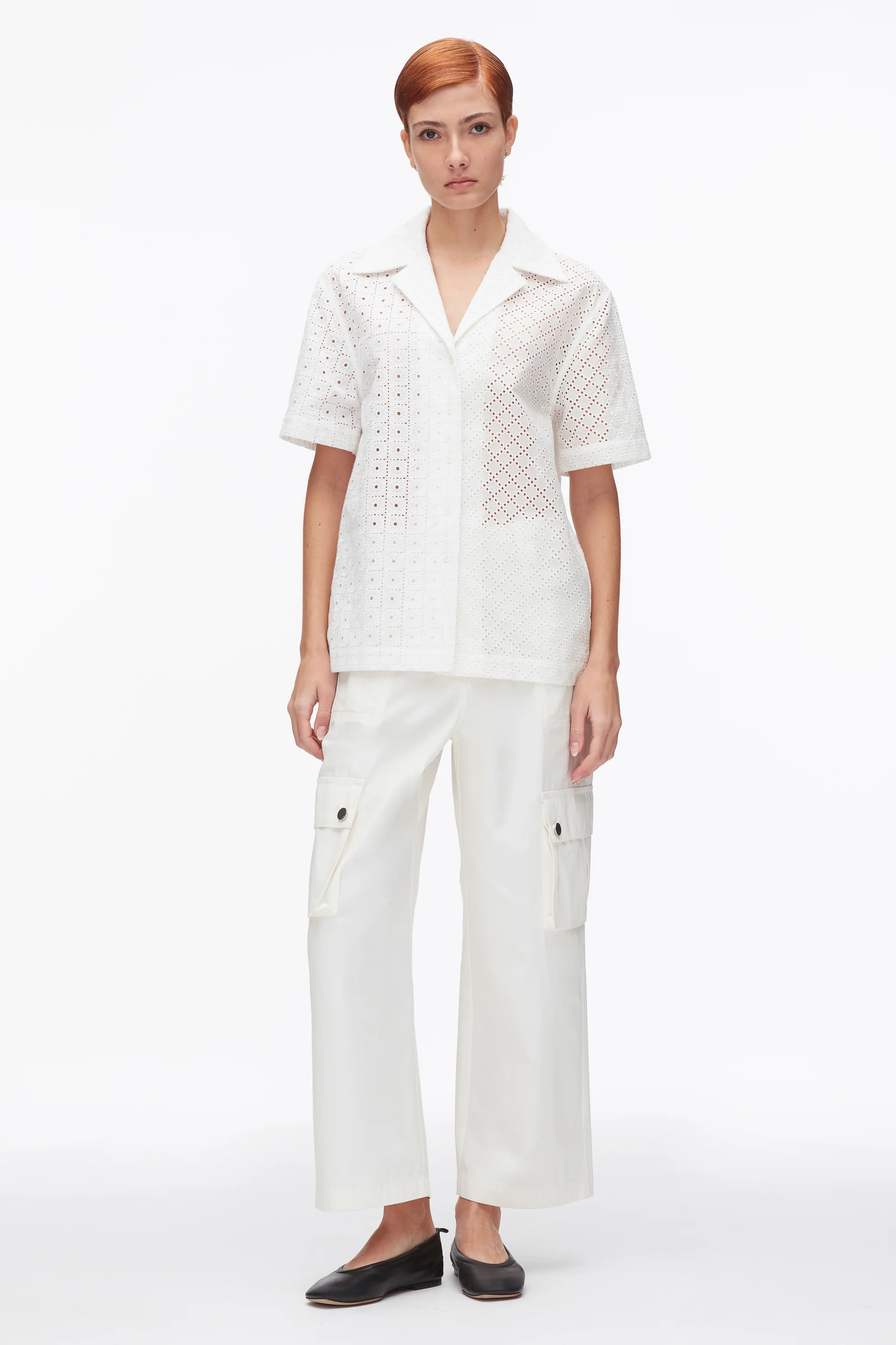 Broderie Anglaise Patchwork Camp Shirt