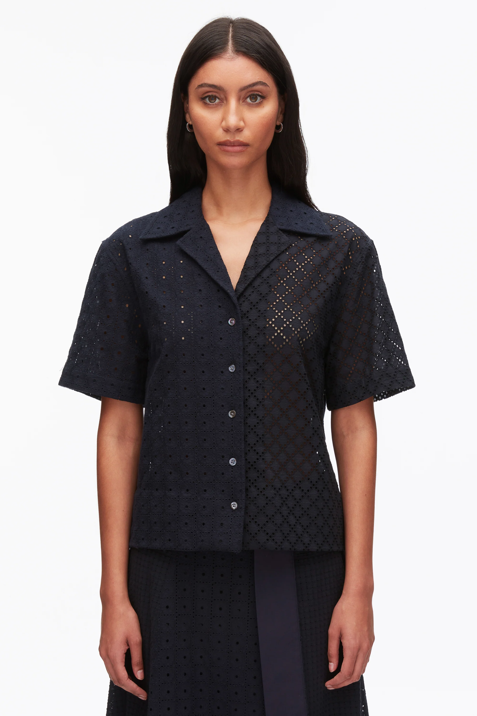Broderie Anglaise Patchwork Camp Shirt - Image 10